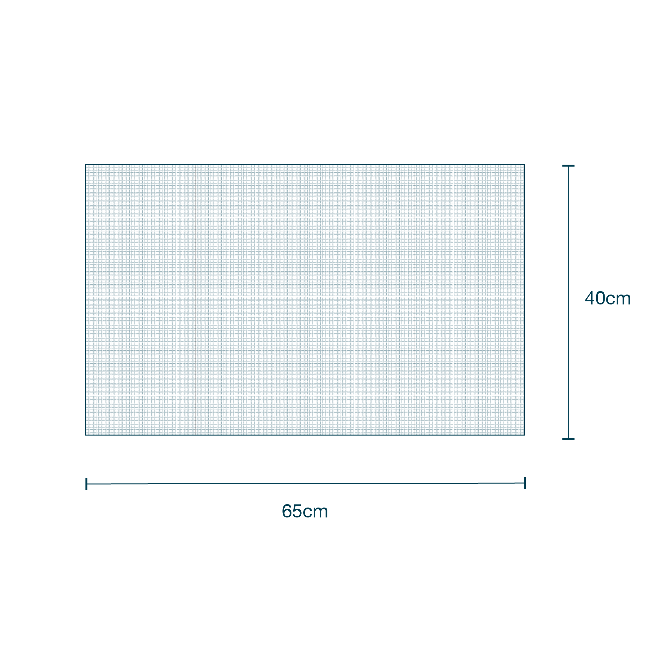 Blue Cotton Huck Towel (65 x 40cm) diagram