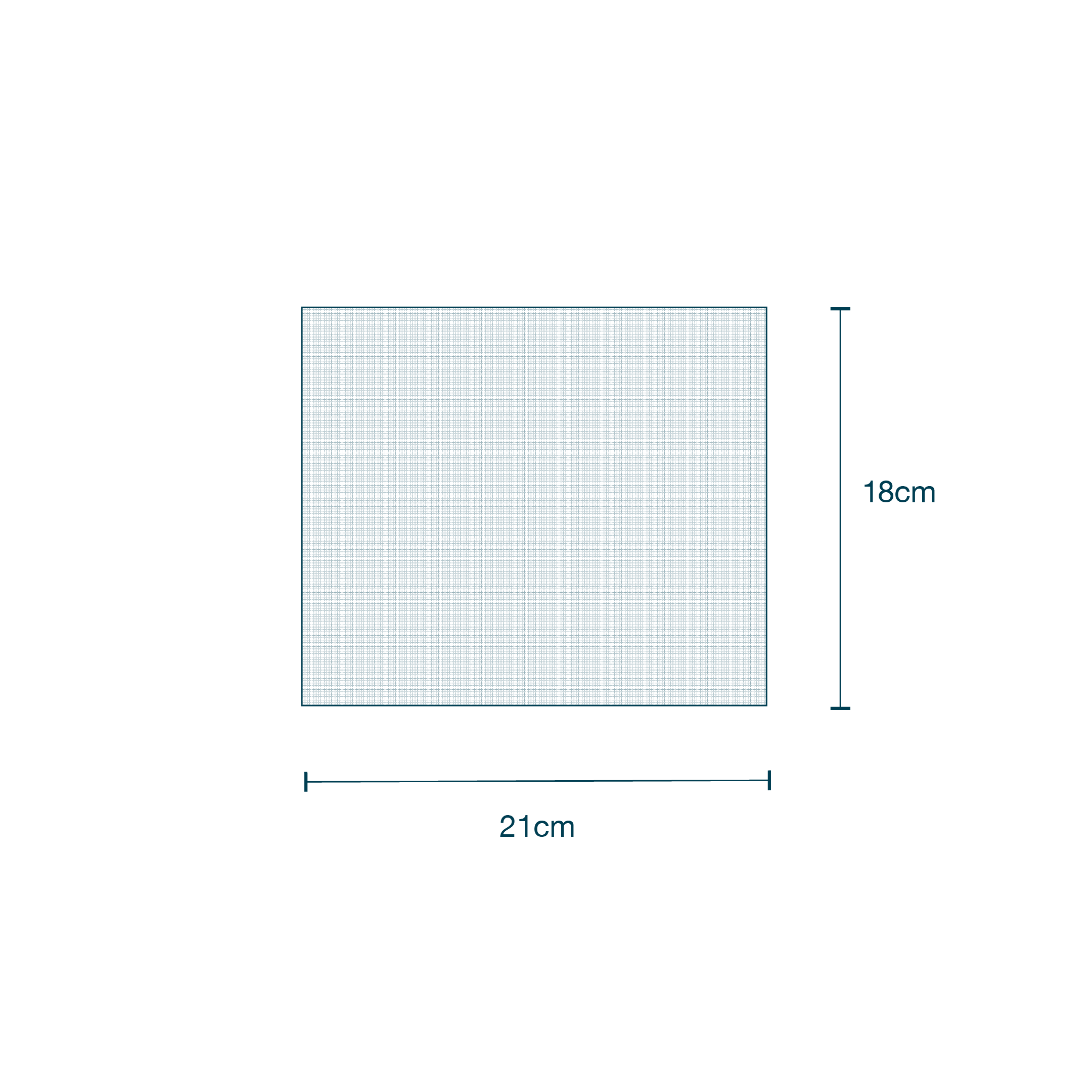 Blue Cotton Huck Towel (65 x 40cm) diagram