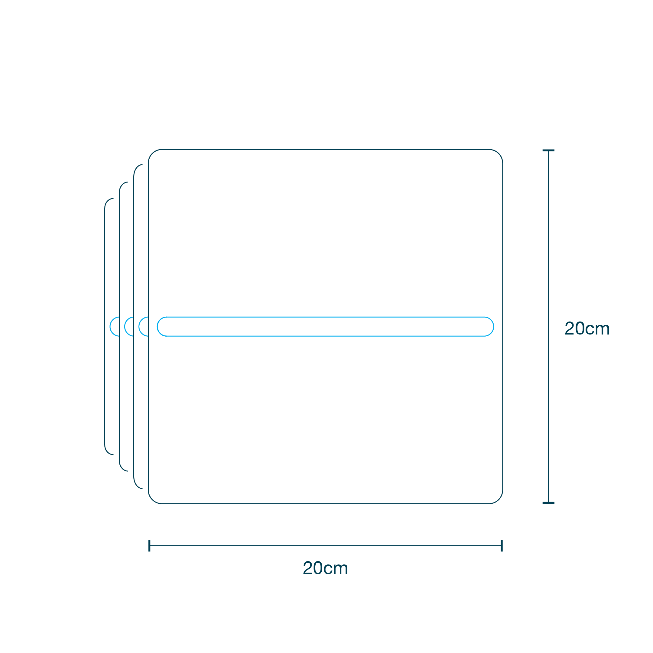 Gauze X-Ray Detectable 8ply (20 x 20cm) diagram