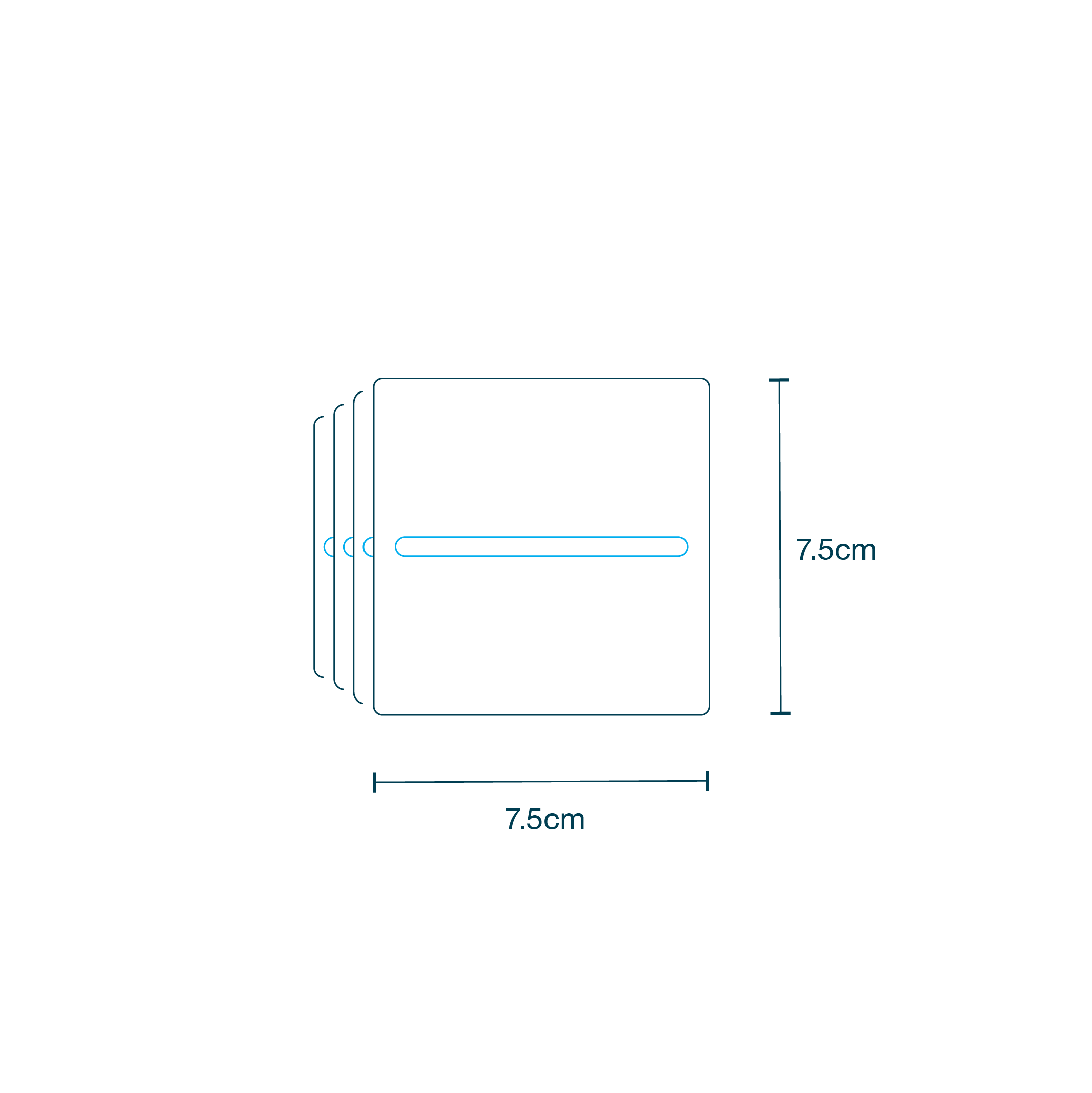 Gauze X-Ray Detectable 8ply (7.5 x 7.5cm) diagram