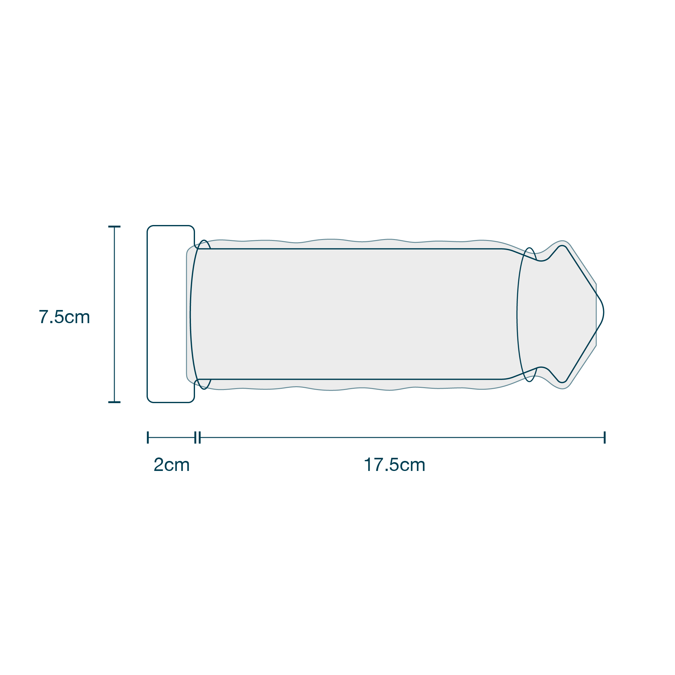 Drill Sleeve Elasticised Clear on Card (120cm) diagram