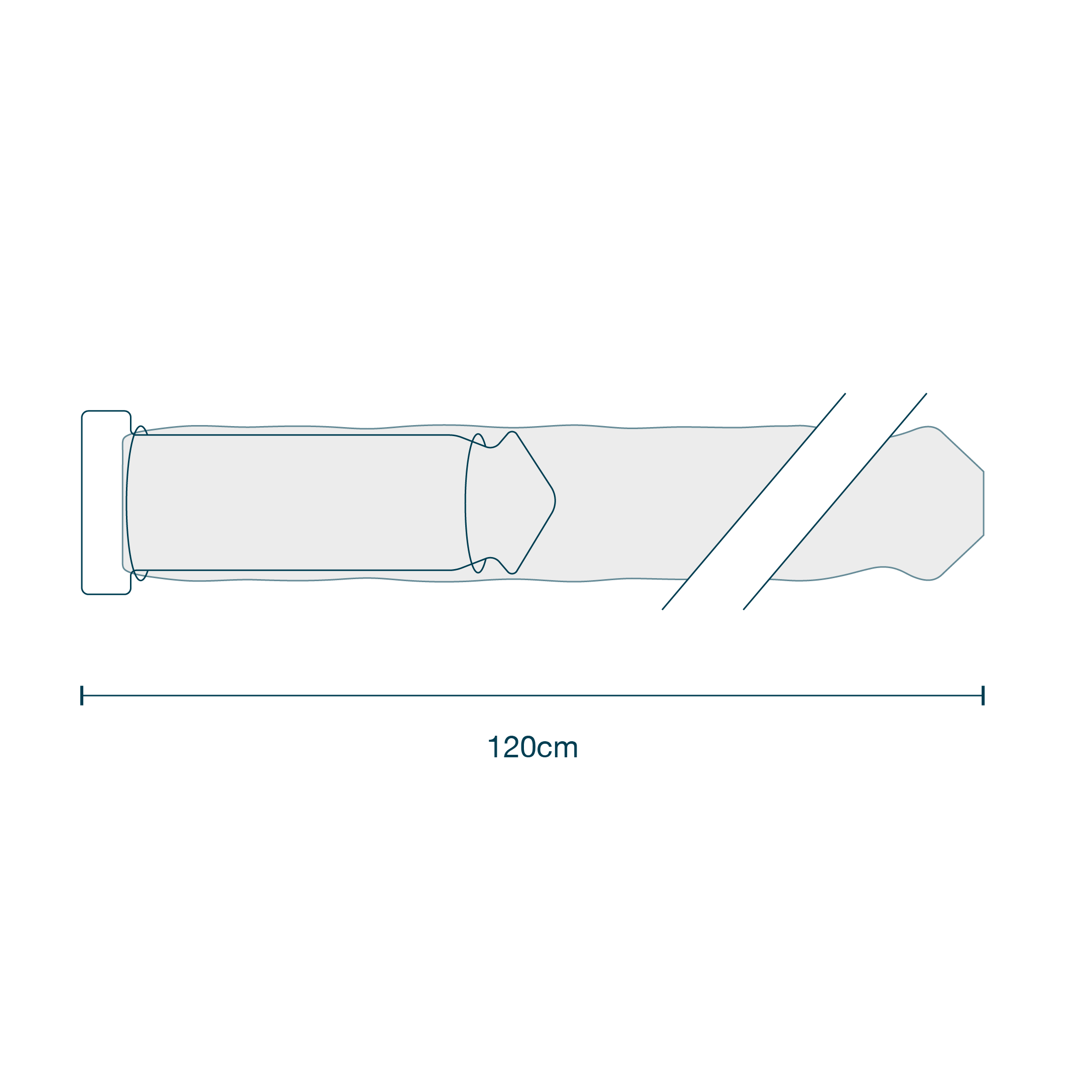 Drill Sleeve Elasticised Clear on Card (120cm) diagram