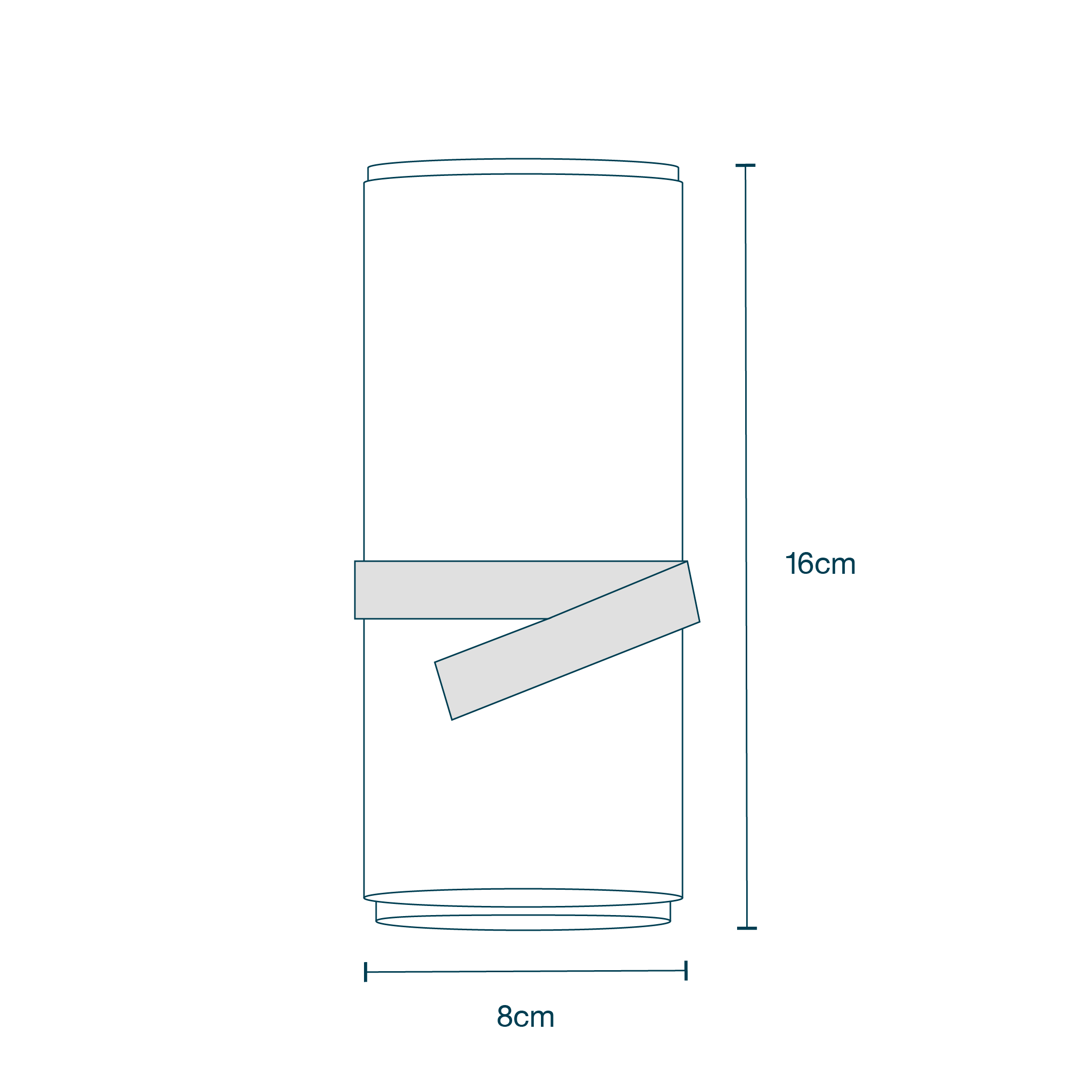 Drill Sleeve with Ties Clear (120cm) diagram