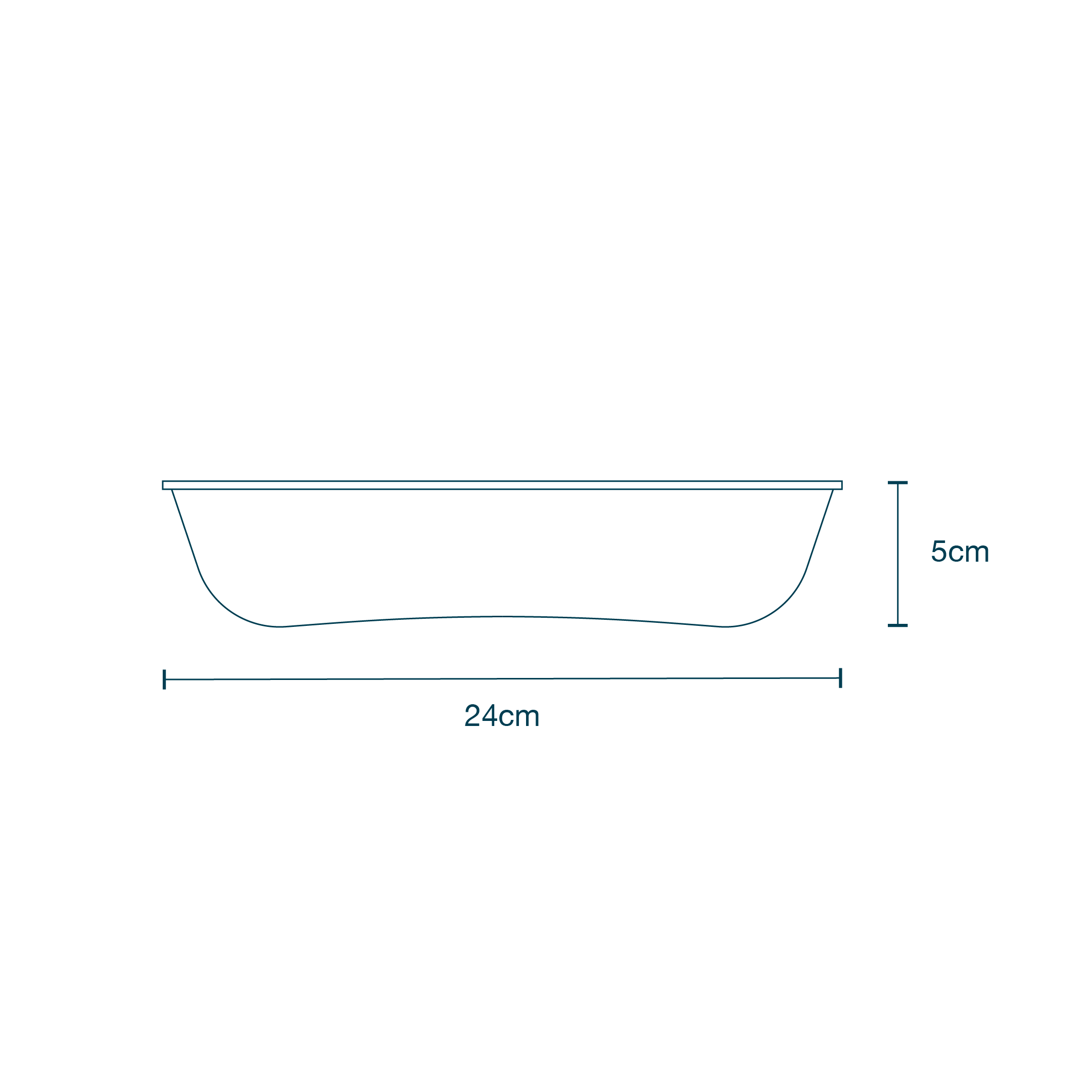 Kidney Dish Clear (700ml) diagram