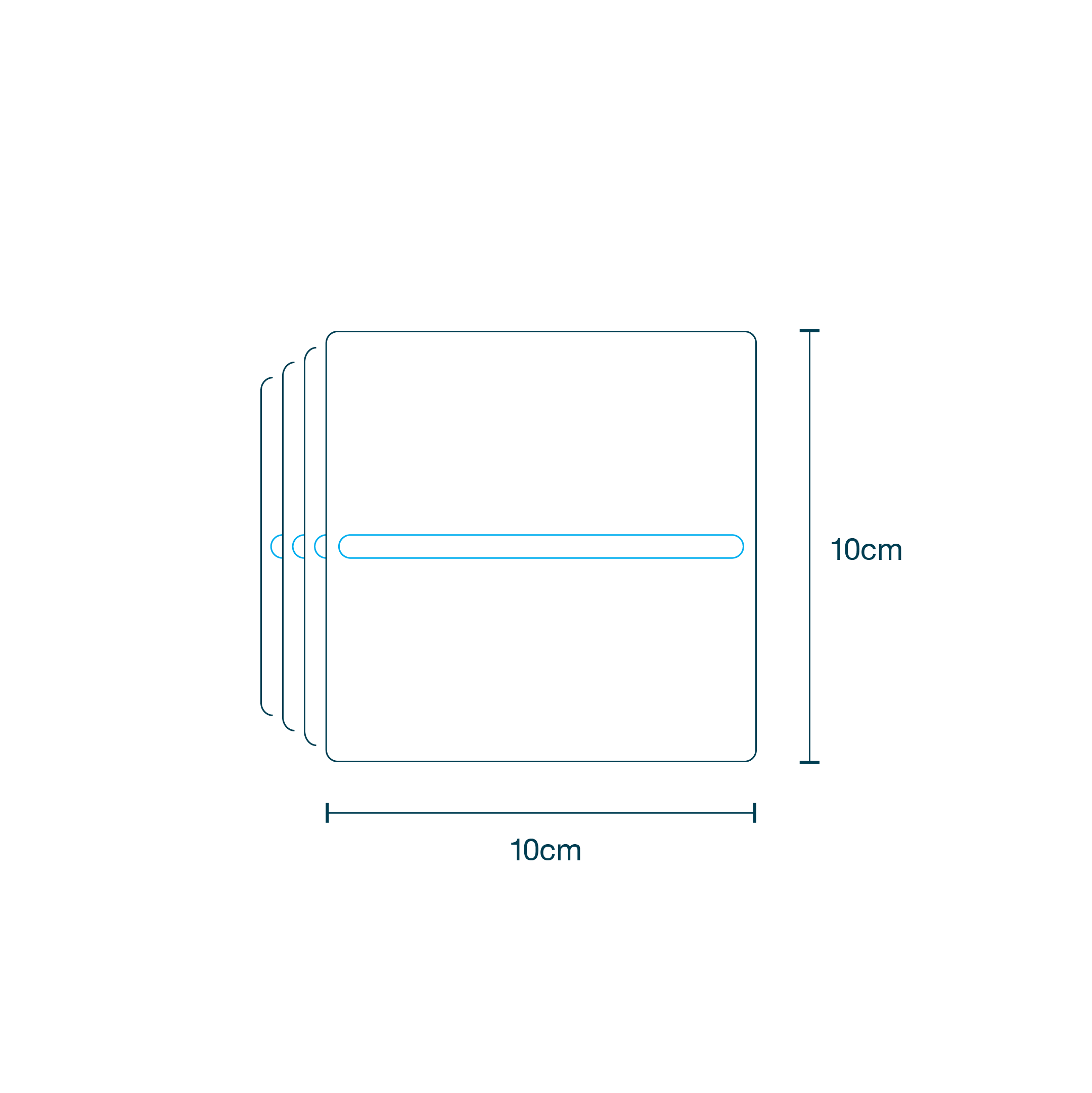 Gauze X-Ray Detectable 8ply (10 x 10cm) diagram