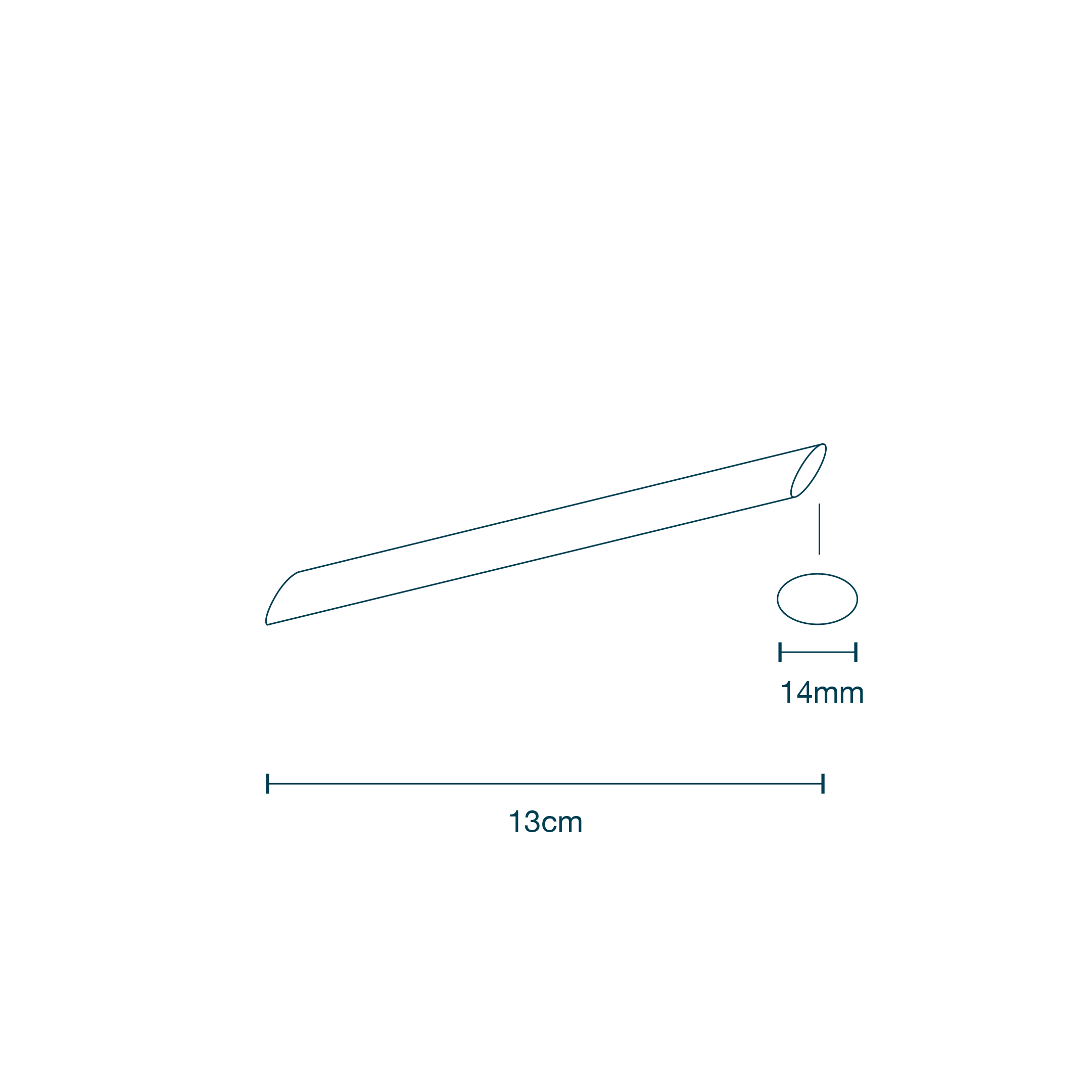 Aspirator Tube (14 x 1cm) diagram