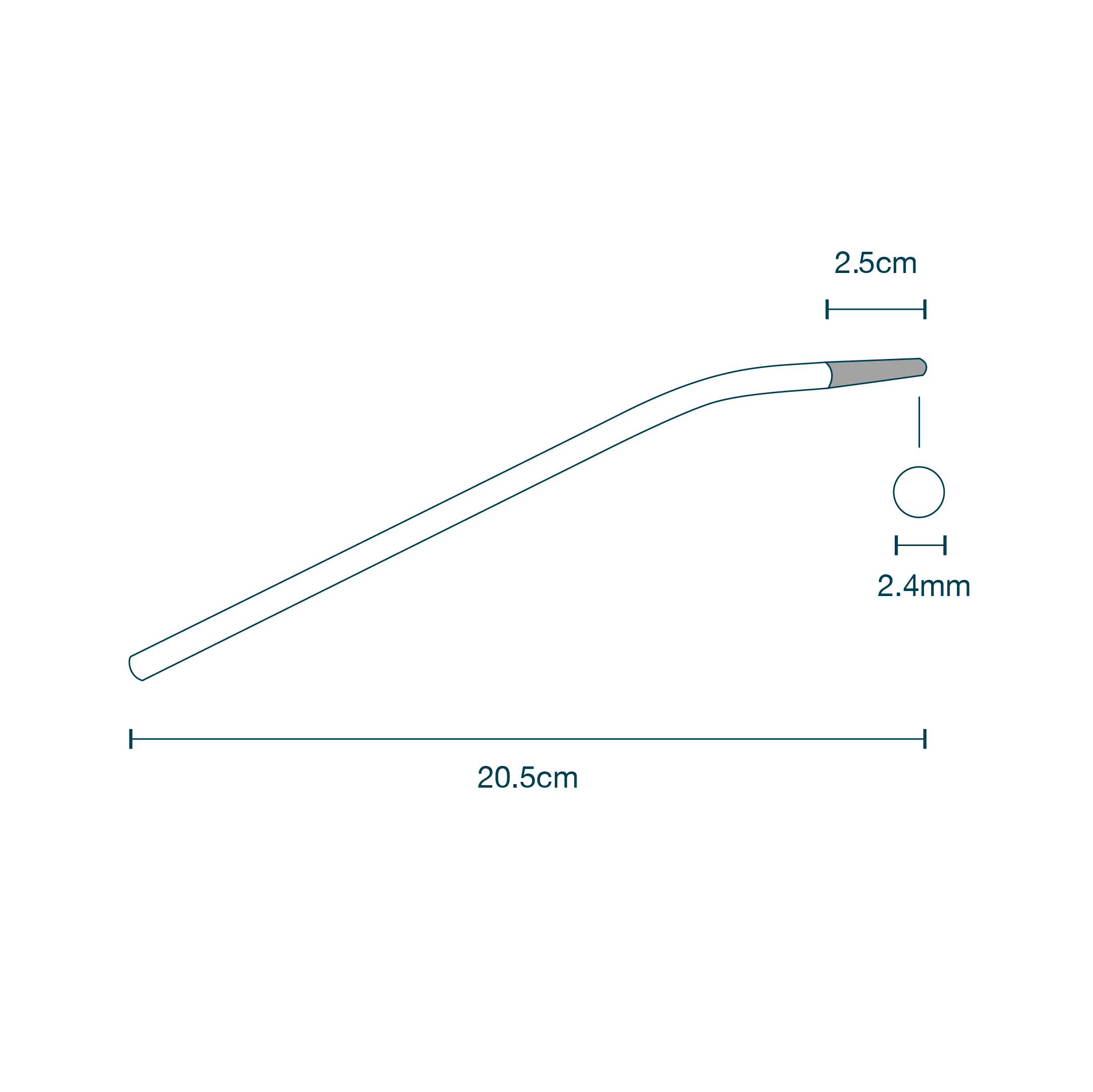 Surgical Aspirator Tip (2.4mmID) diagram