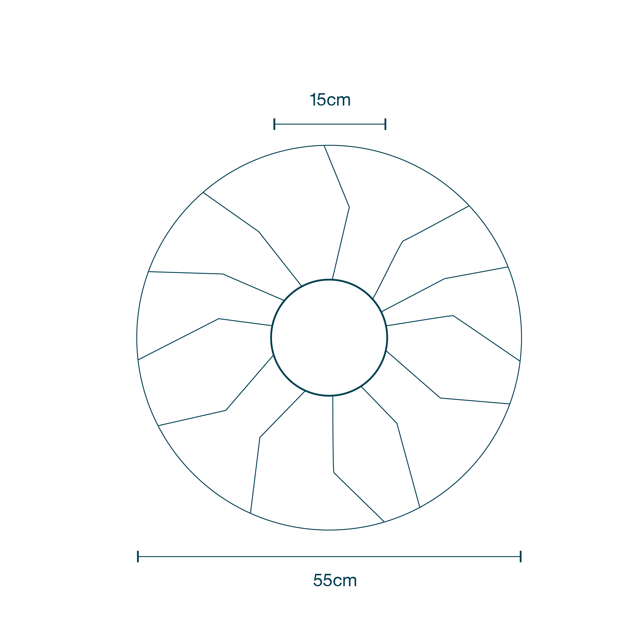 Bouffant Style Equipment Cover Clear (55cm) diagram