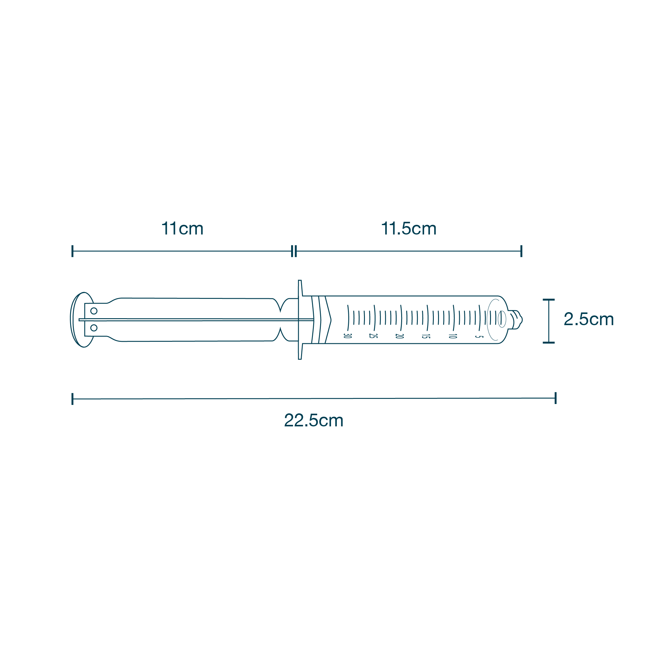 Irrigation Syringe Luer Lock (30ml) diagram