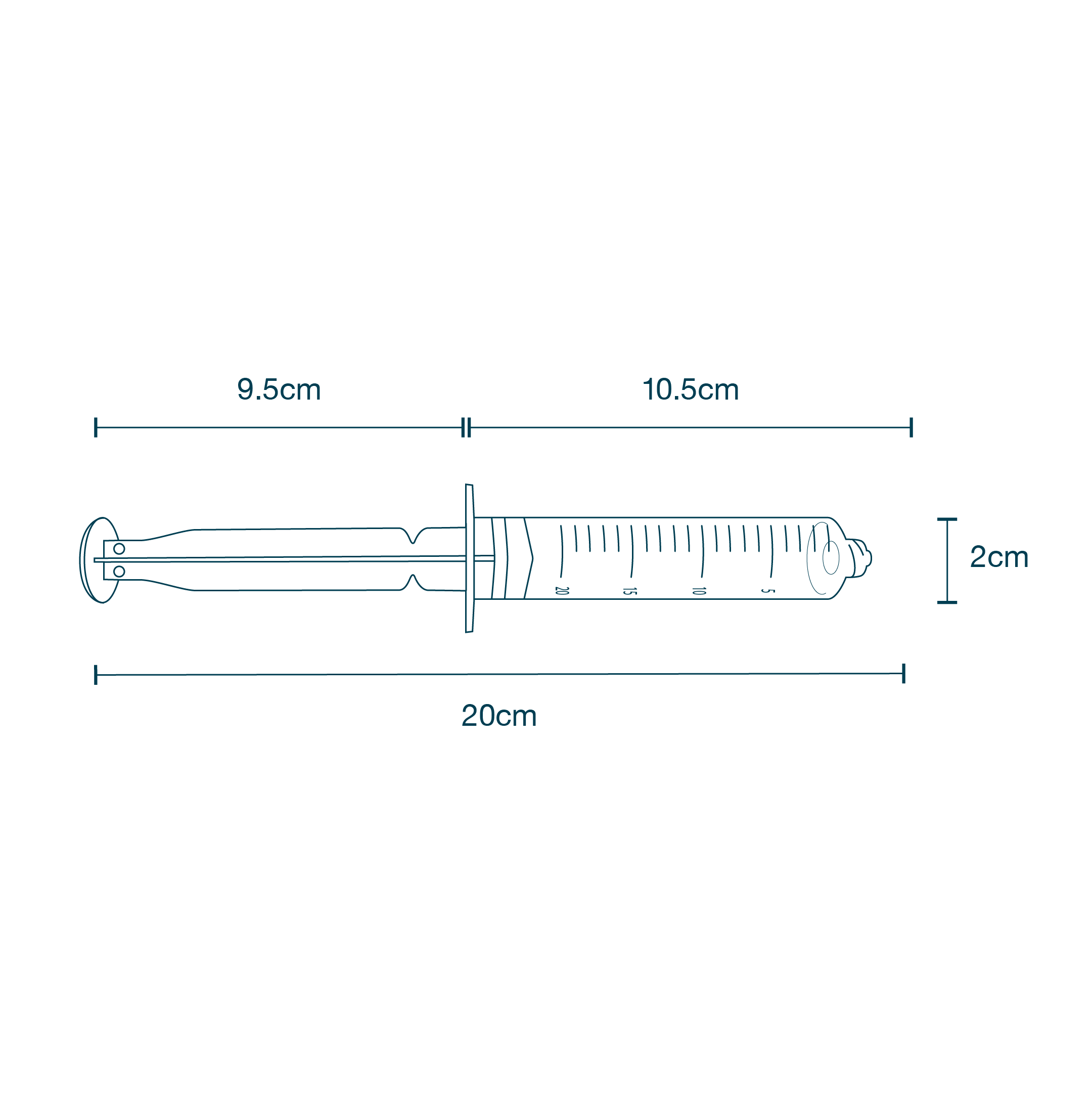 Irrigation Syringe Luer Lock (20ml) diagram