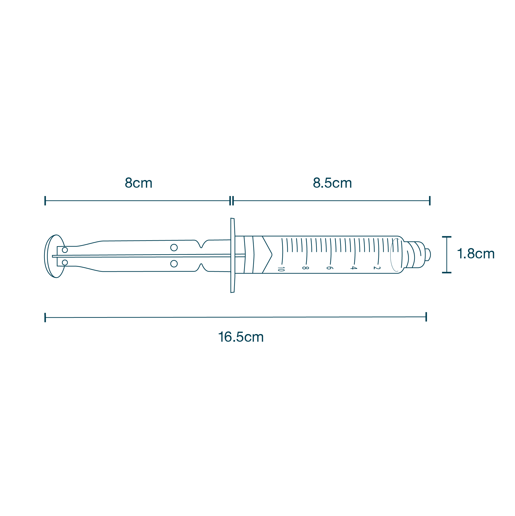 Irrigation Syringe Luer Lock (10ml) diagram