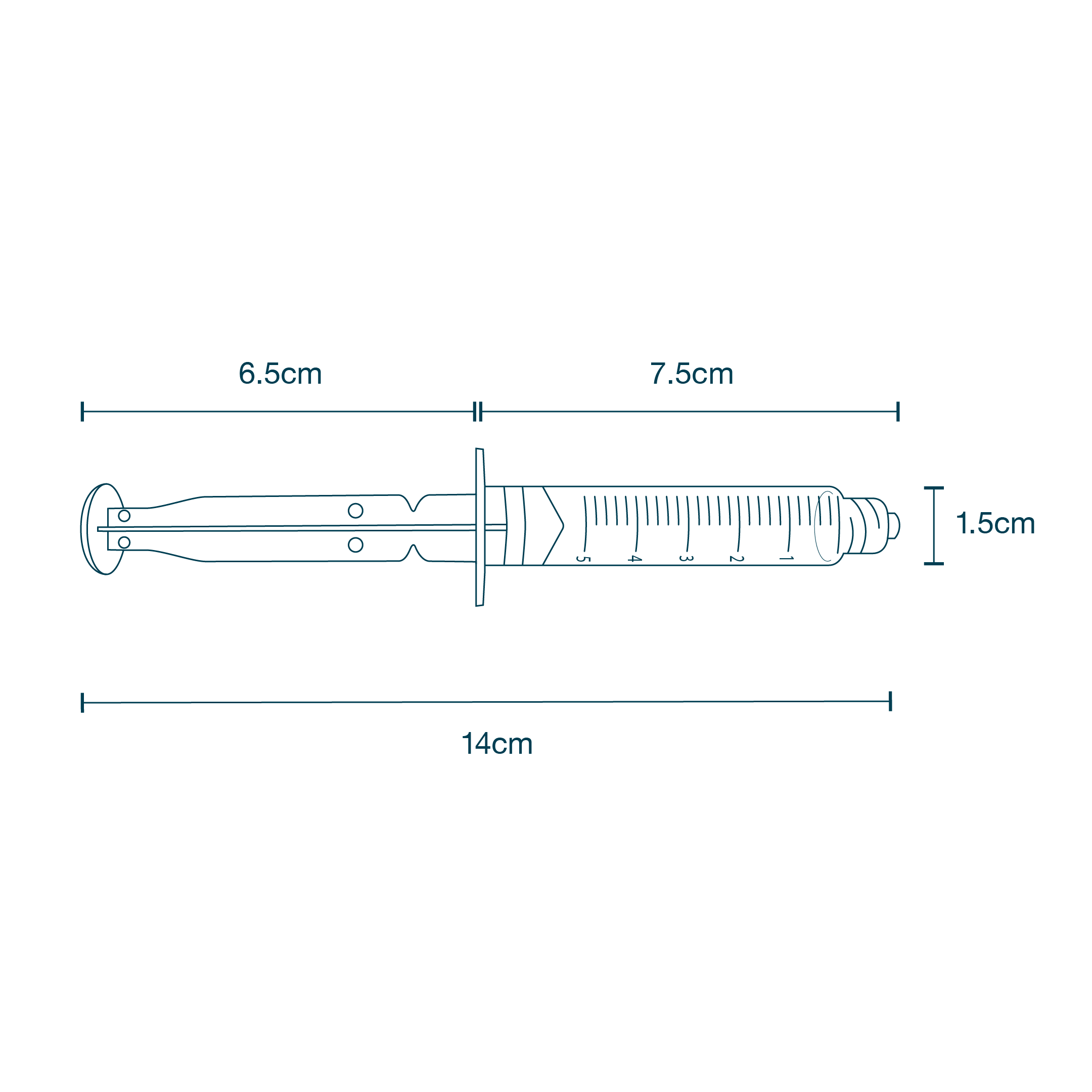 Irrigation Syringe Luer Lock (5ml) diagram