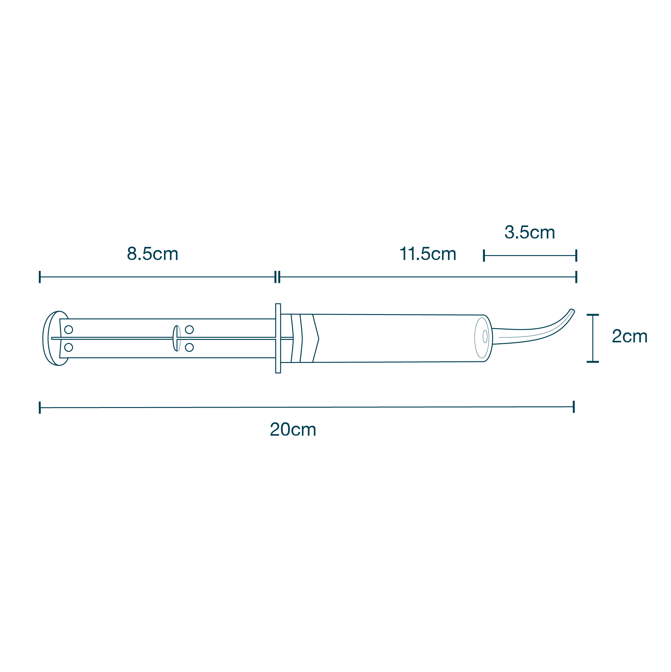 Irrigation Syringe Curved Tip (12ml) diagram