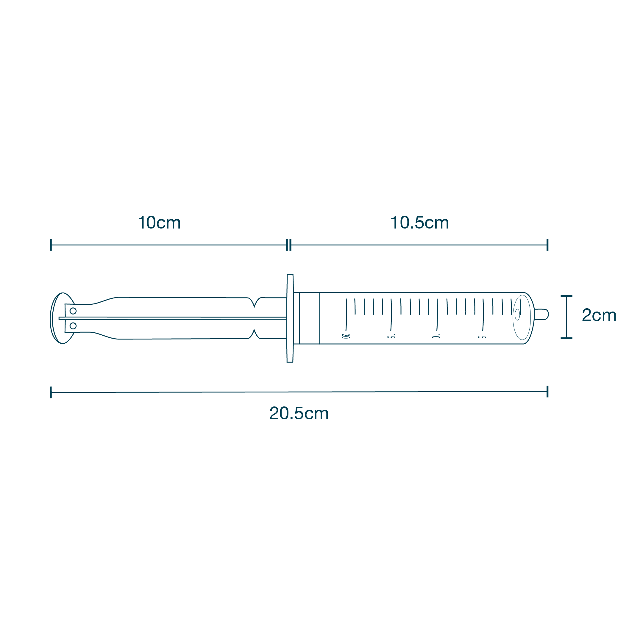 Irrigation Syringe Slip (20ml) diagram