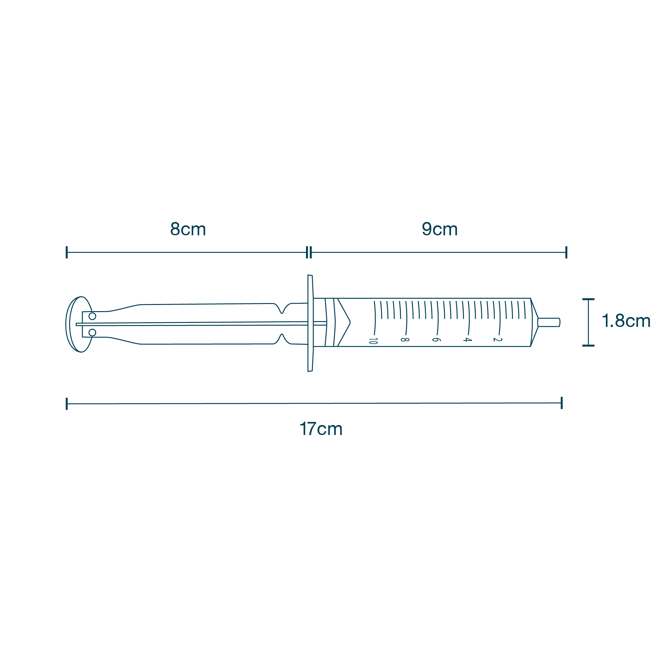 Irrigation Syringe Slip (10ml) diagram