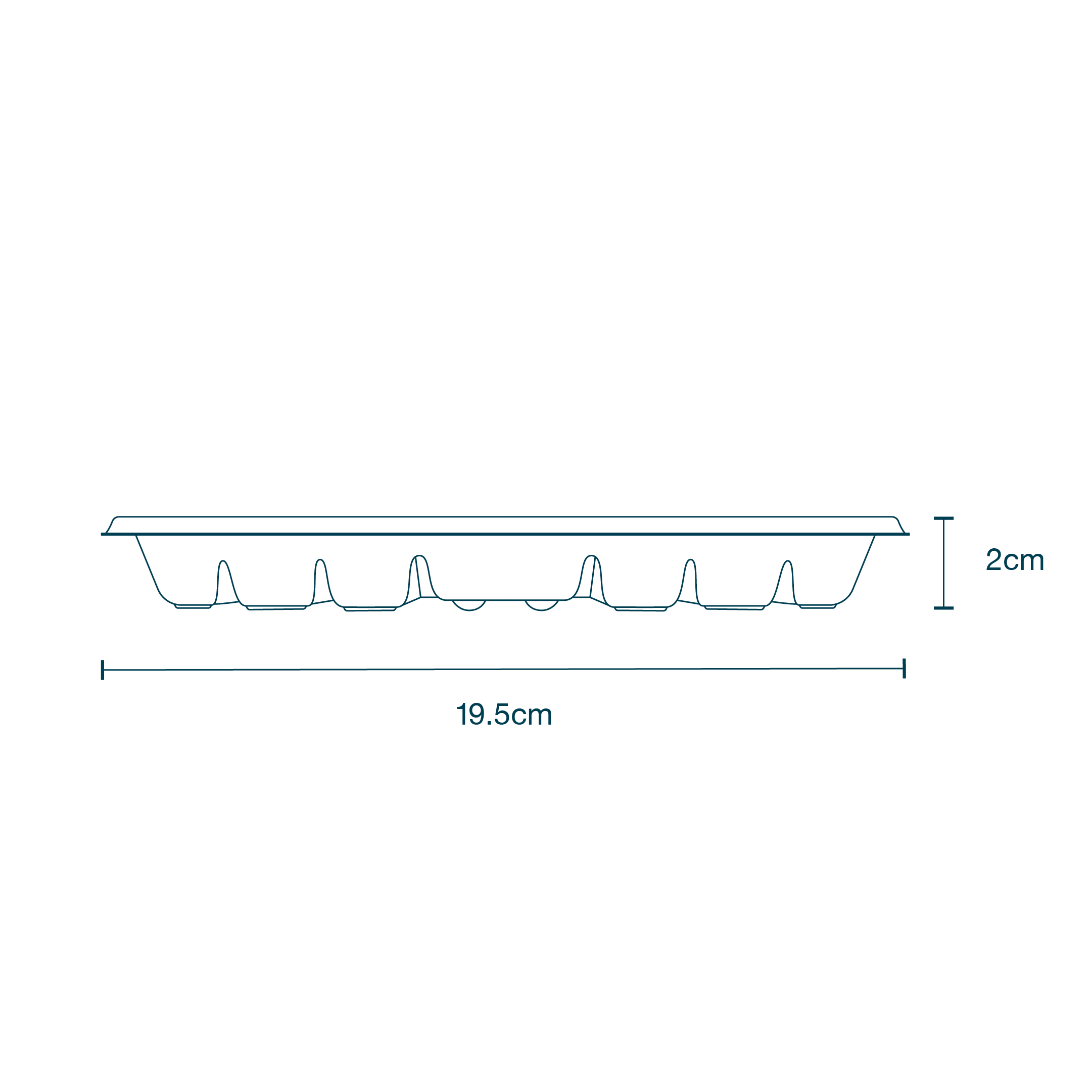 Compartment Tray (20 x 13 x 2cm) diagram