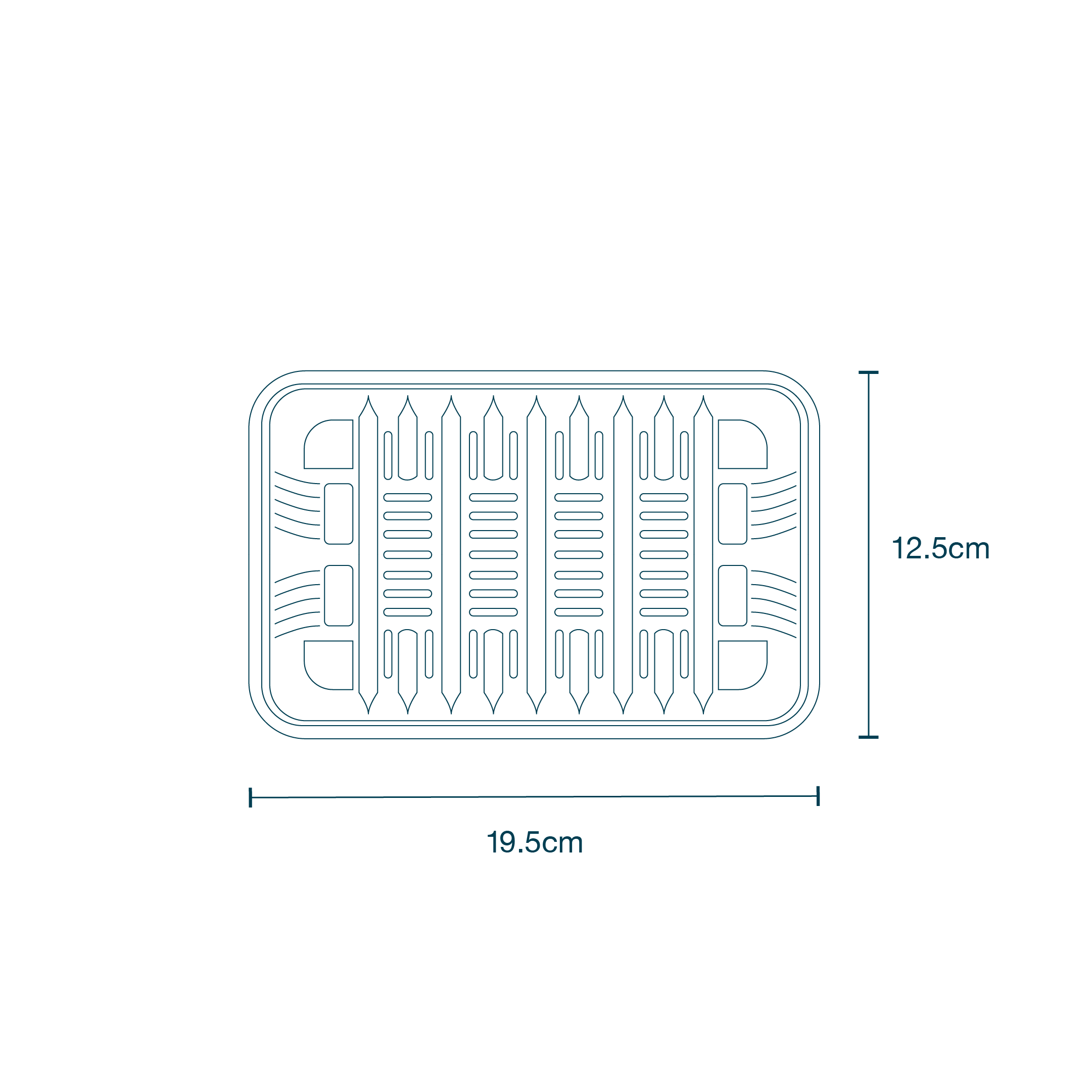 Tray (19.5 x 12.5 x 2cm) diagram