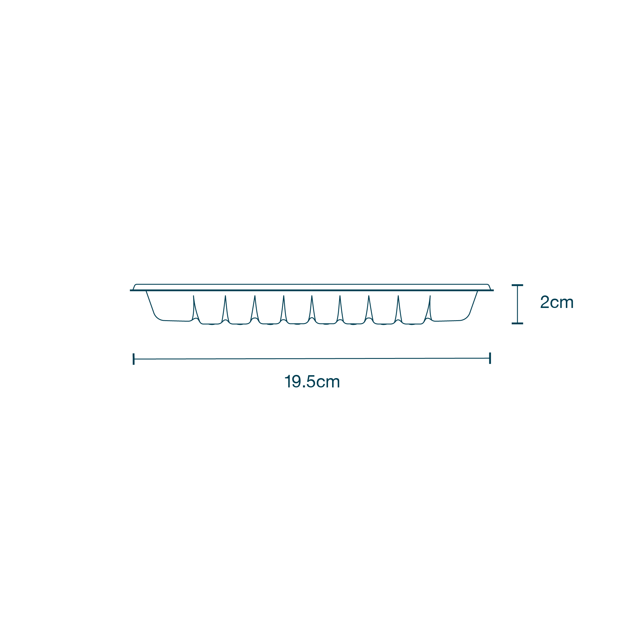 Tray (19.5 x 12.5 x 2cm) diagram