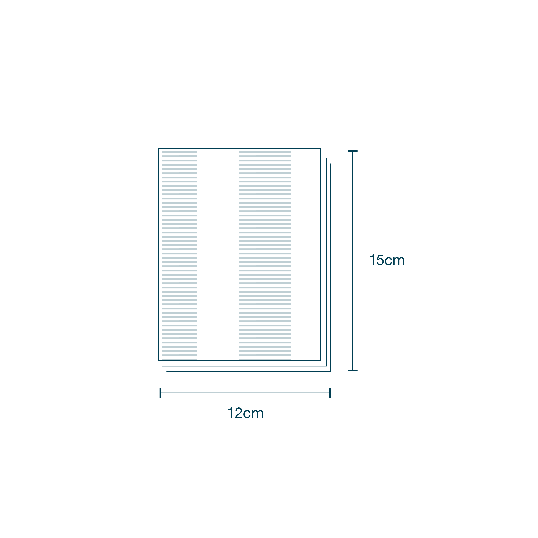 Patient Bib with Ties 3-Ply (44.5 x 44.5cm) diagram