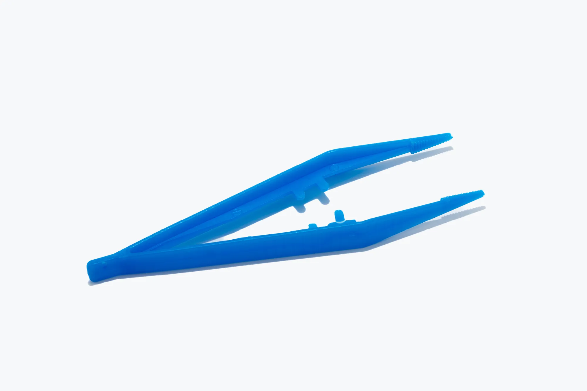 Blue Plastic Tweezers