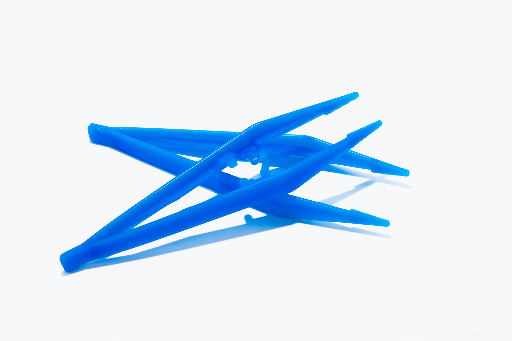 Blue Plastic Tweezers