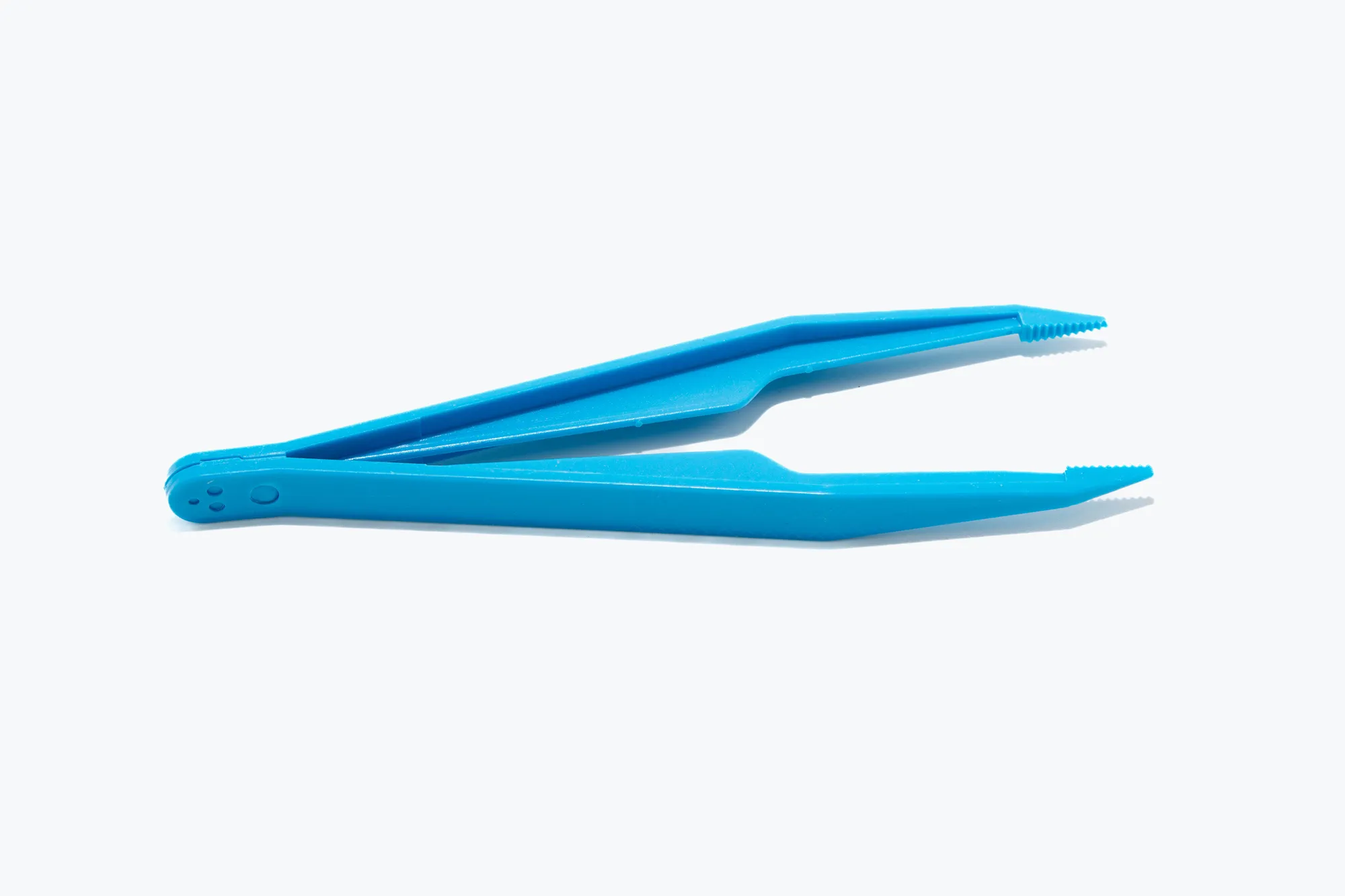 Blue Plastic Tweezers, Fine Tip