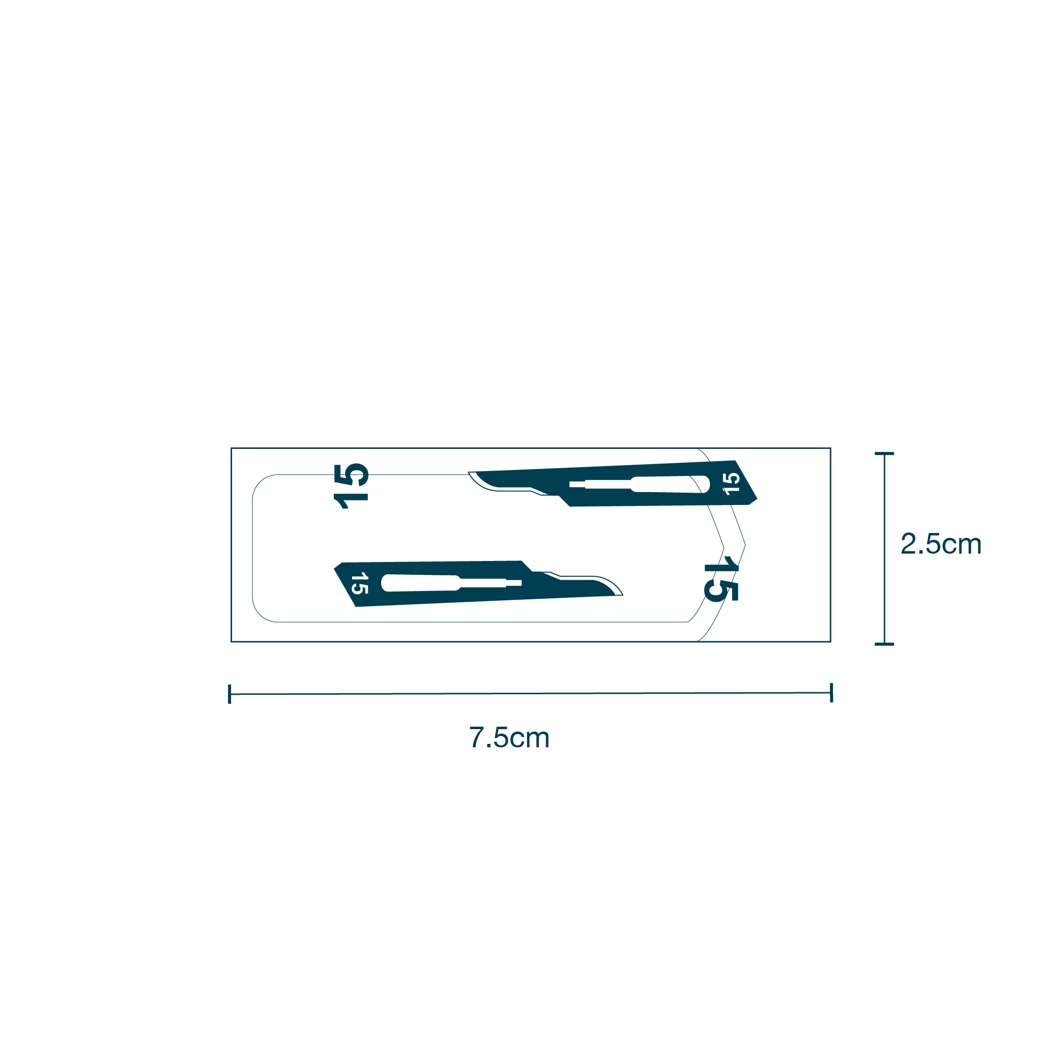 Surgical Blade Swann-Morton 15C diagram