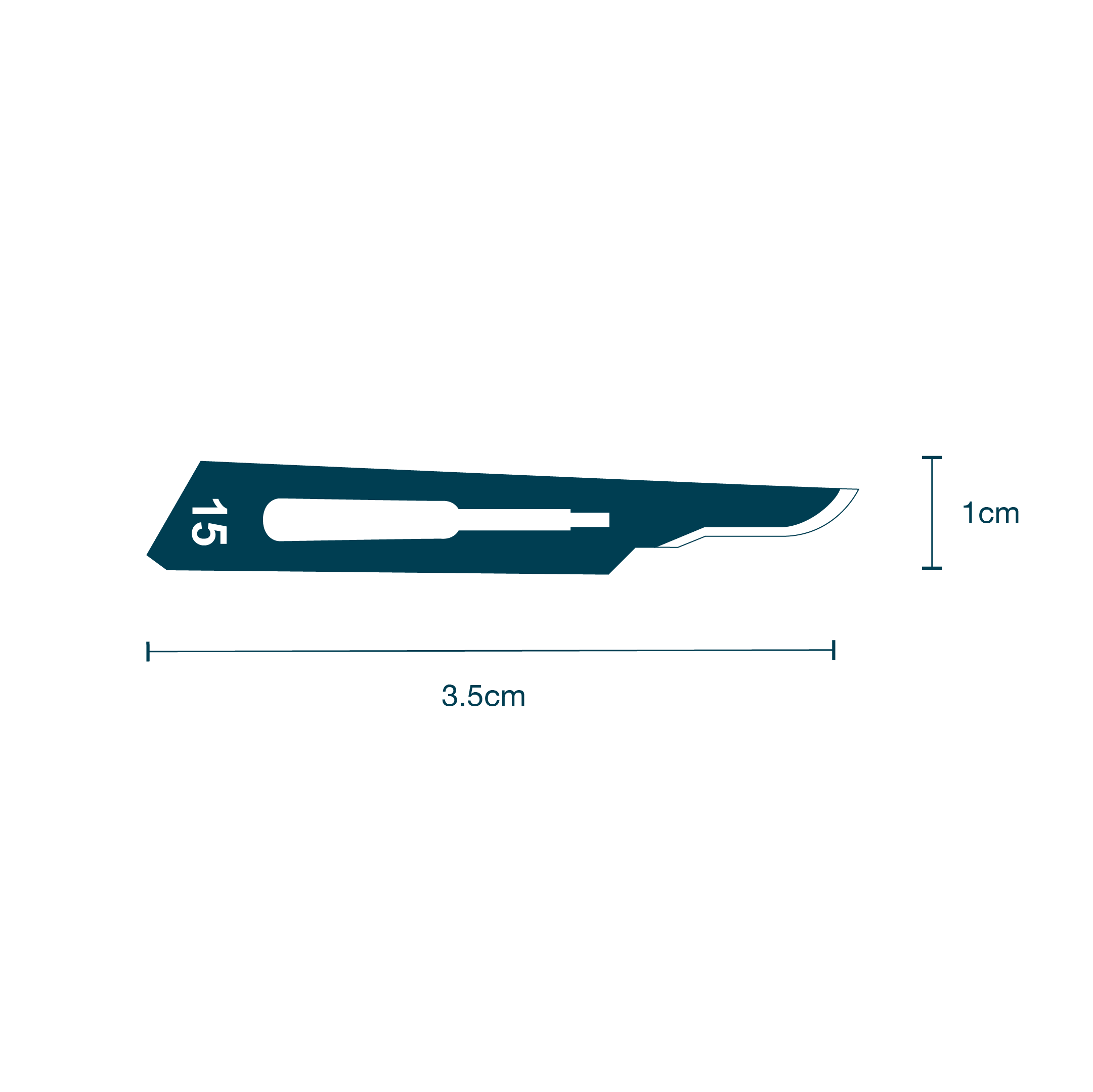 Surgical Blade Swann-Morton 15C diagram