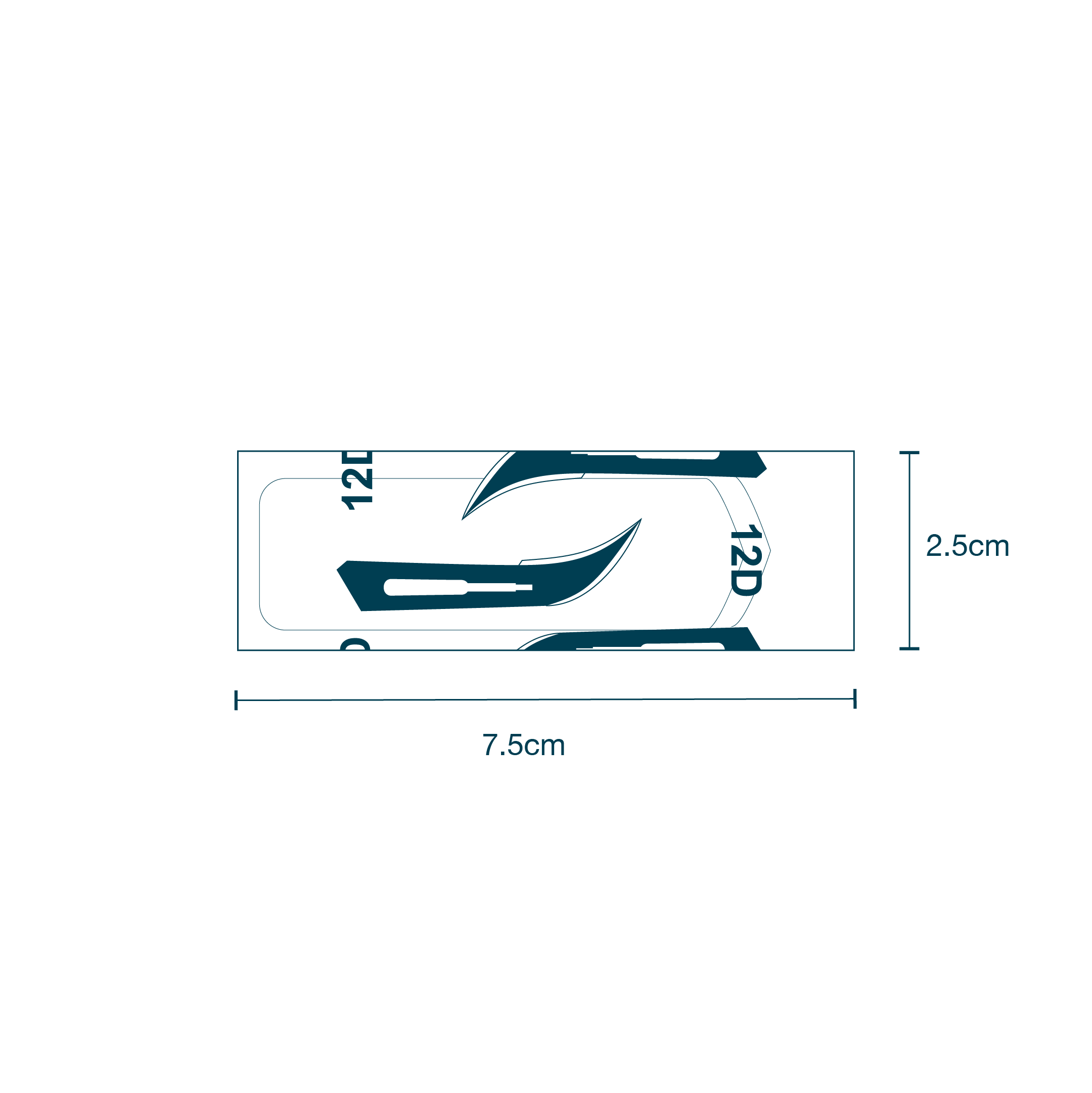 Surgical Blade Swann-Morton 12D diagram