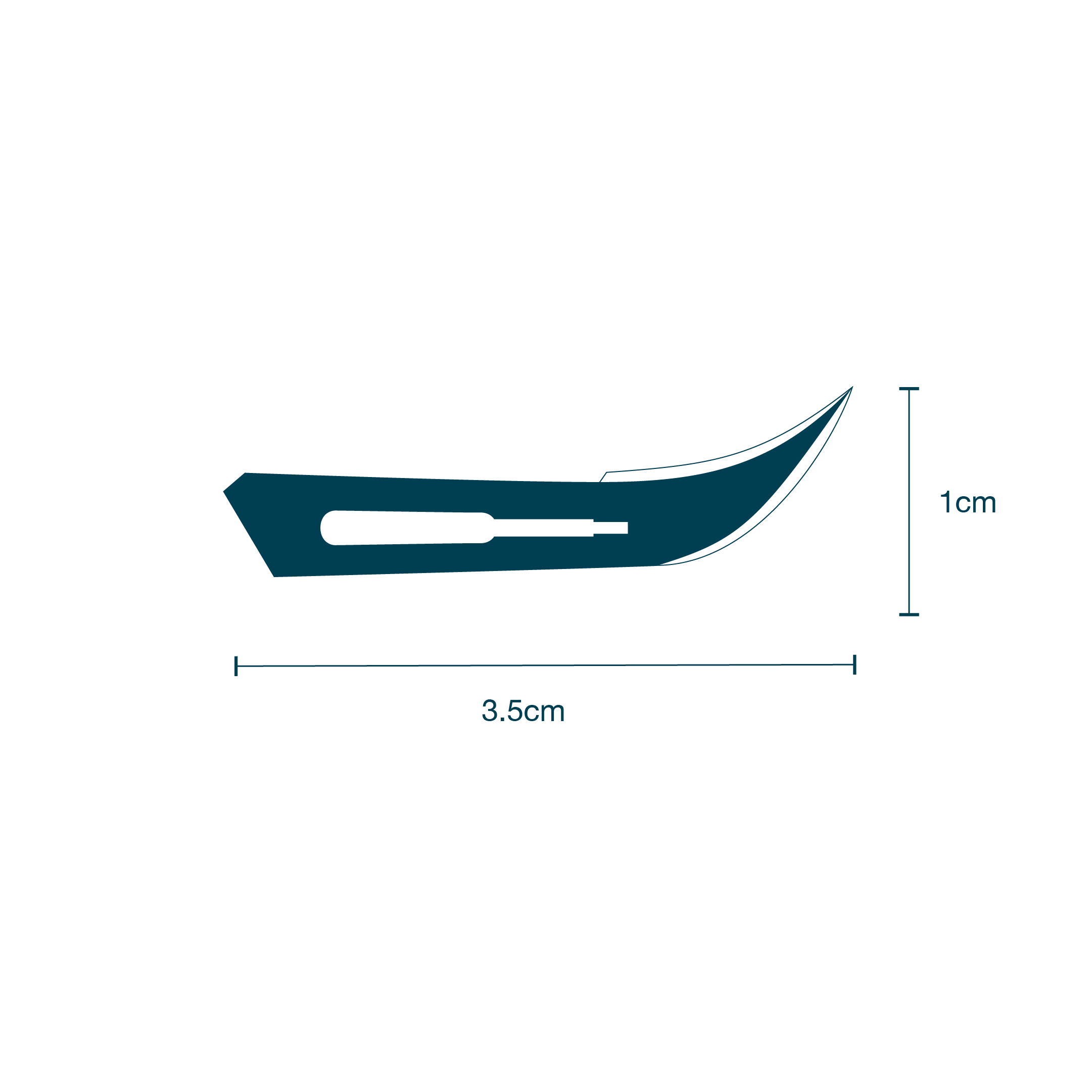 Surgical Blade Swann-Morton 12D diagram