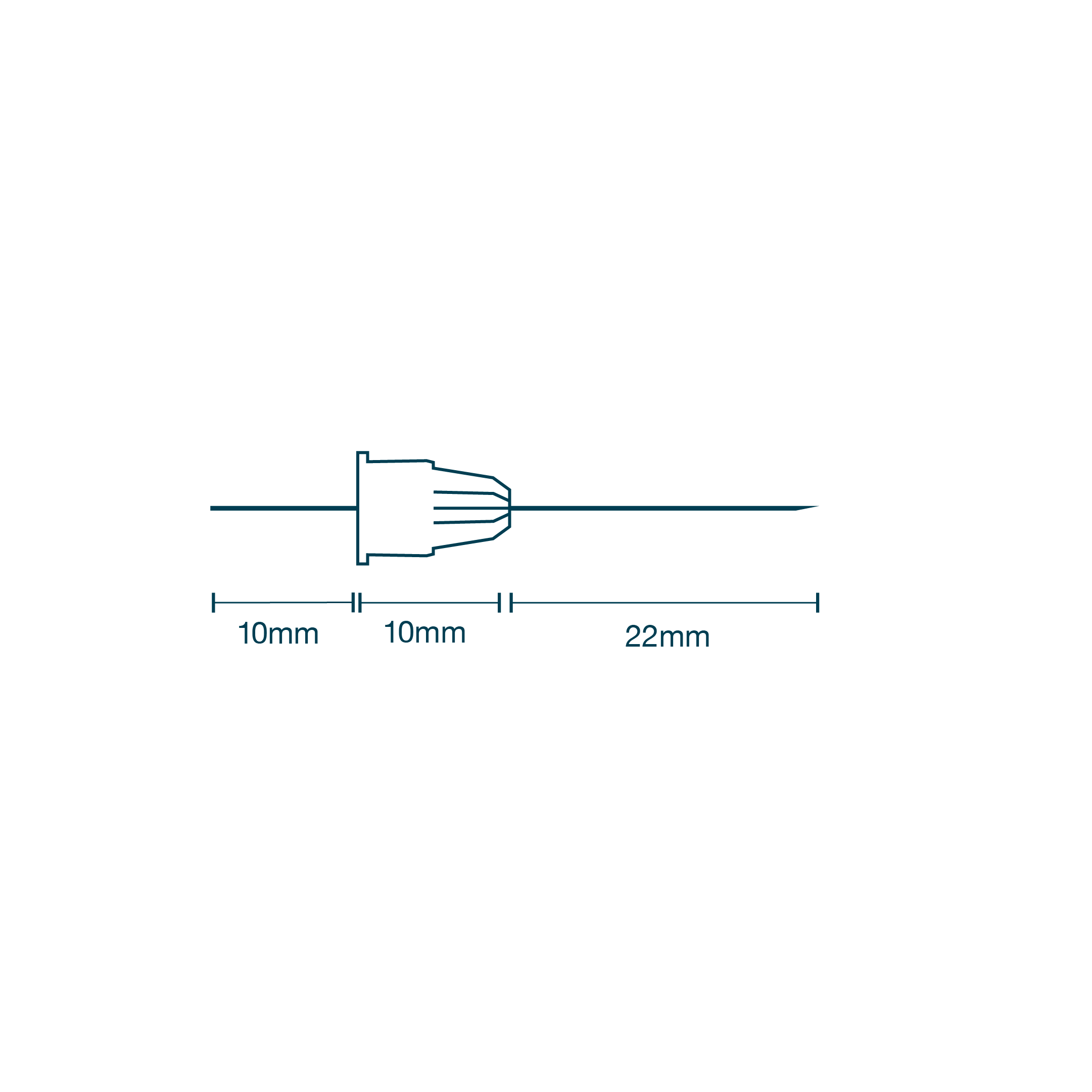 Hypodermic Needle 27G (22mm) diagram