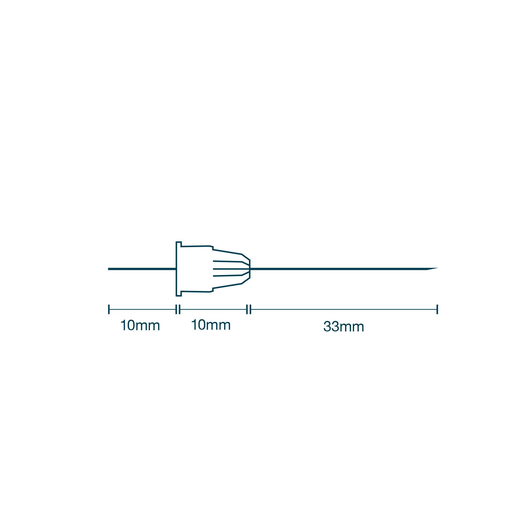 Hypodermic Needle 27G (33mm) diagram
