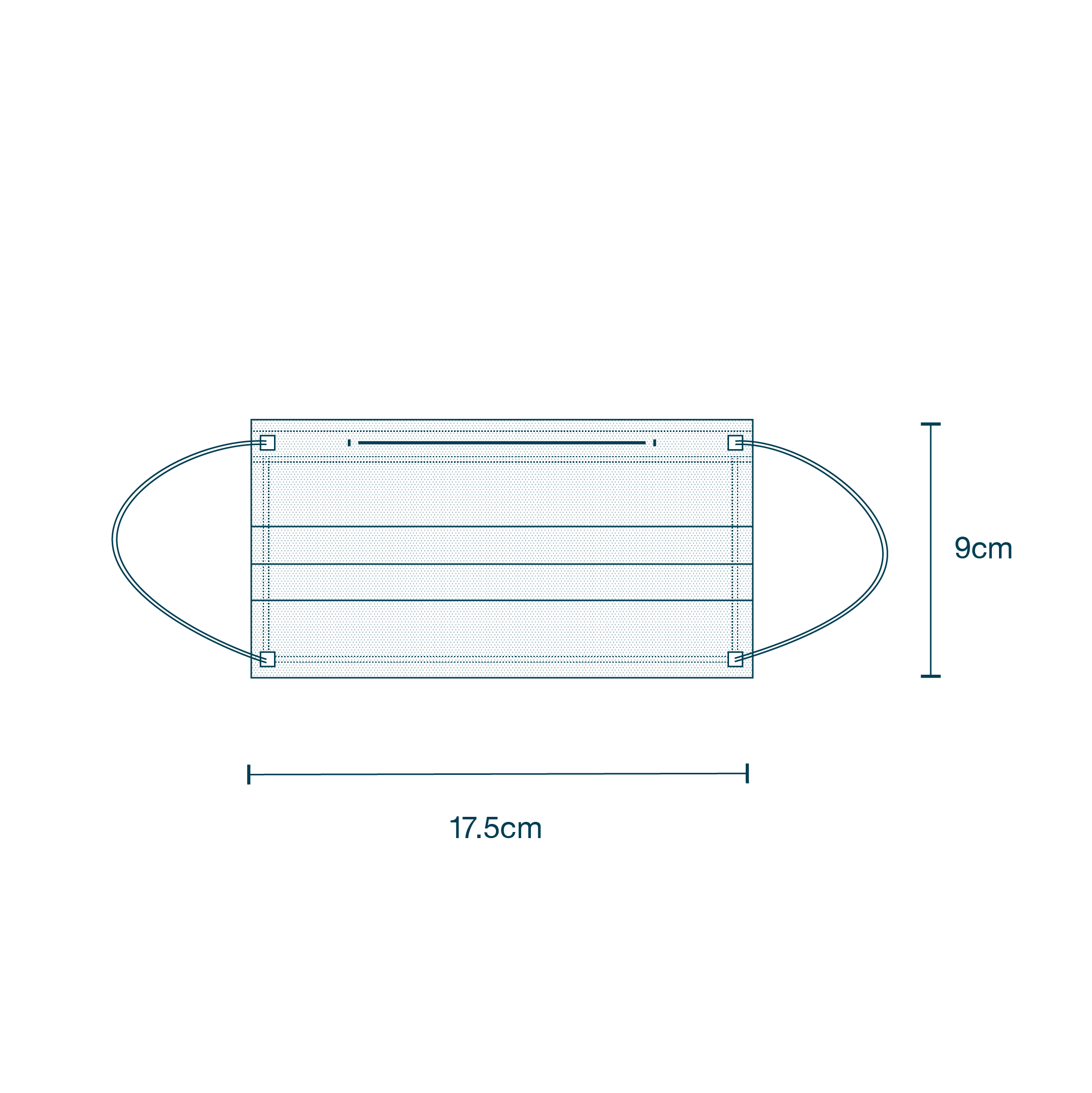 Face Mask with Ear Loops Level 1/Type I diagram