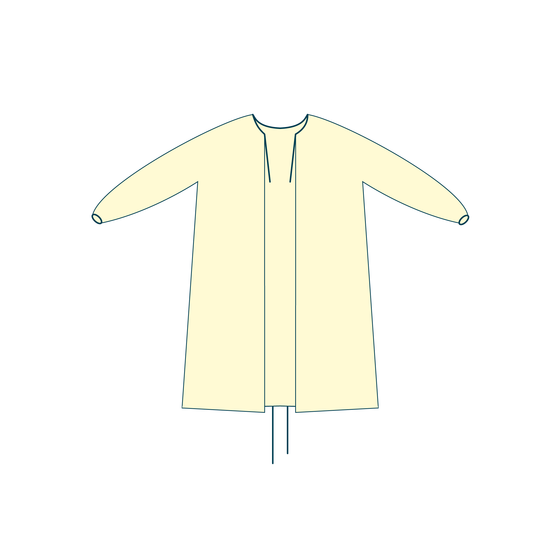 Surgeon Gown 30gsm AAMI Level 1 with Elasticated Wrists (110 x 140cm) diagram