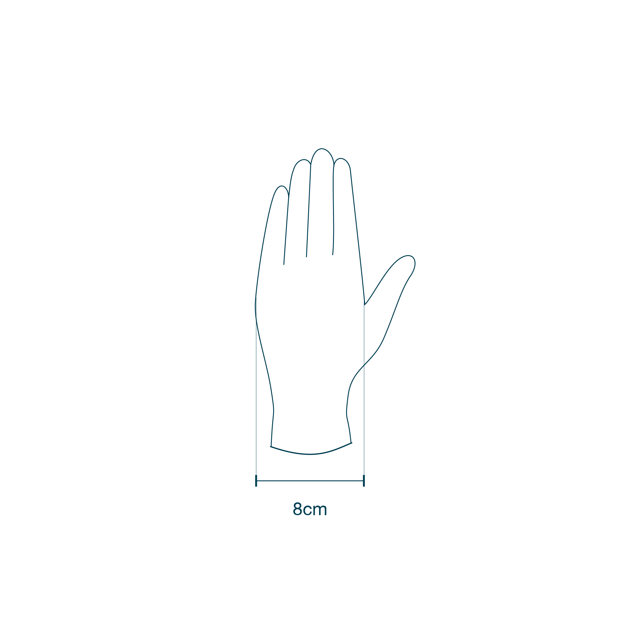 Pair of Nitrile Surgical Gloves Small (7.5-8) diagram