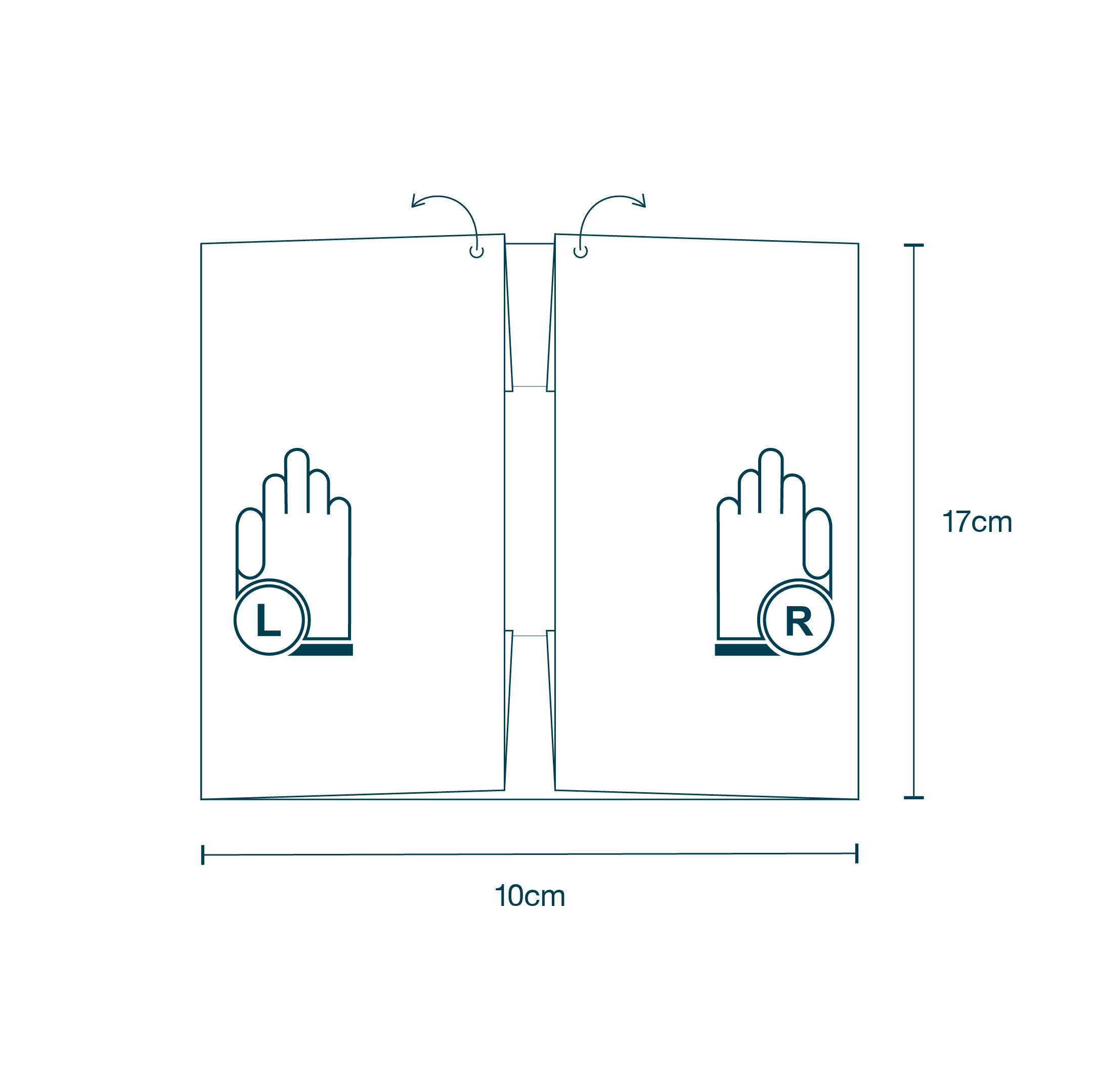 Pair of Nitrile Surgical Gloves Large (9-10) diagram