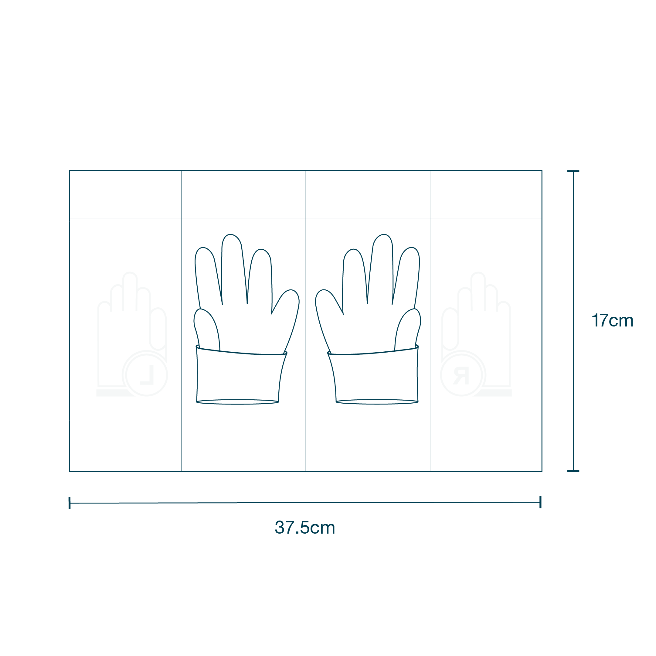 Pair of Nitrile Surgical Gloves Large (9-10) diagram