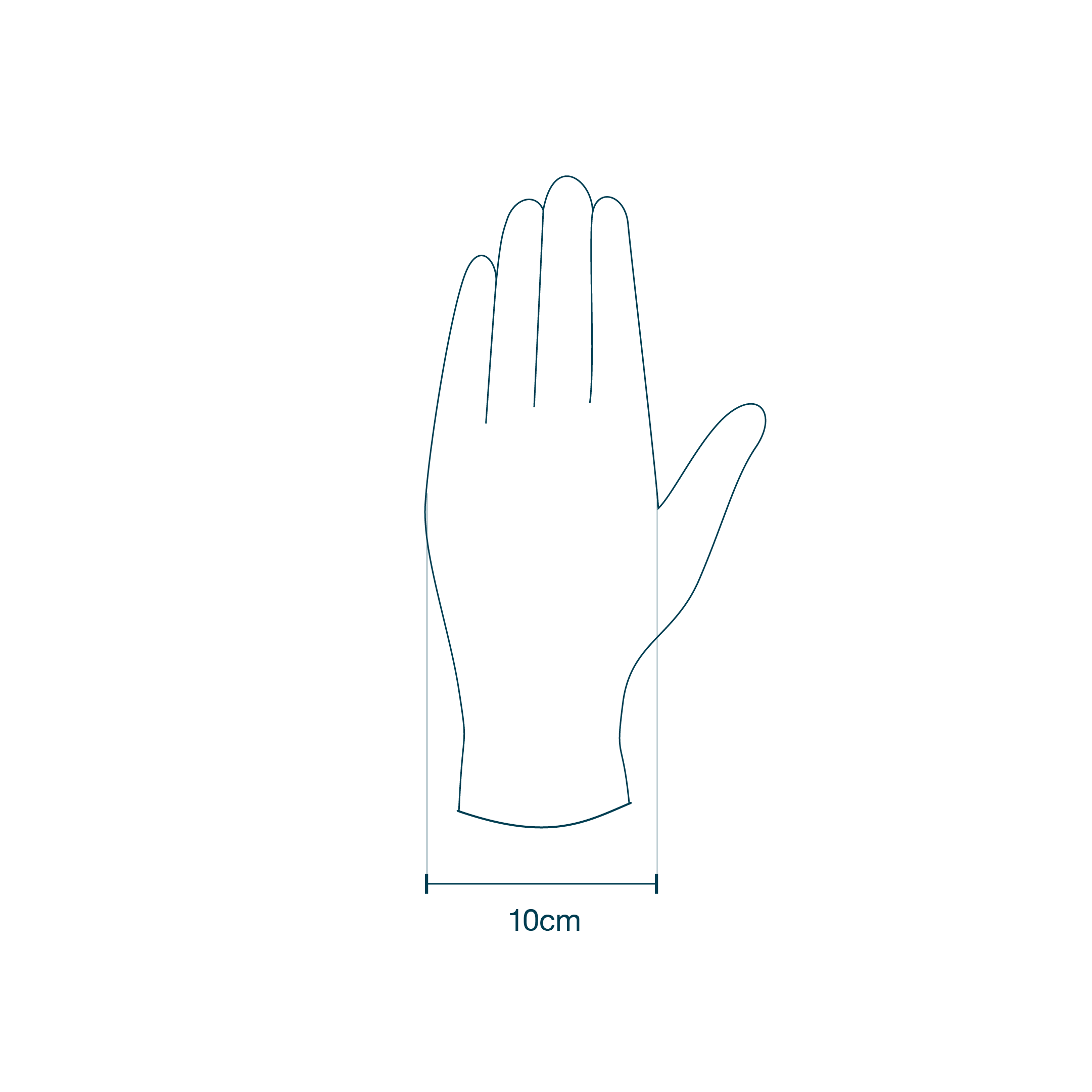 Pair of Nitrile Surgical Gloves Large (9-10) diagram