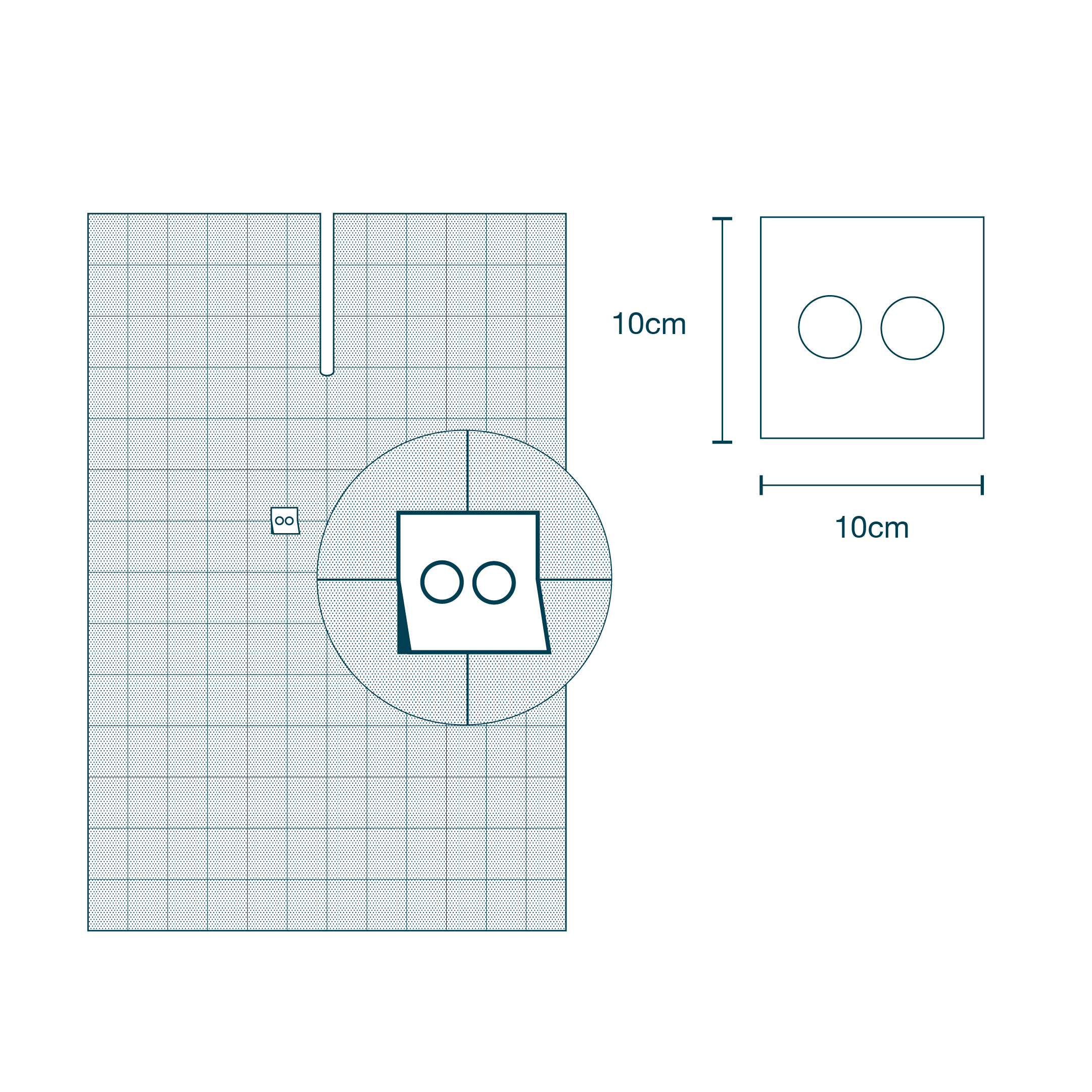 Patient Drape (180 x 270cm) with Adhesive U-split (5.5 x 60cm) + Tube Holders diagram