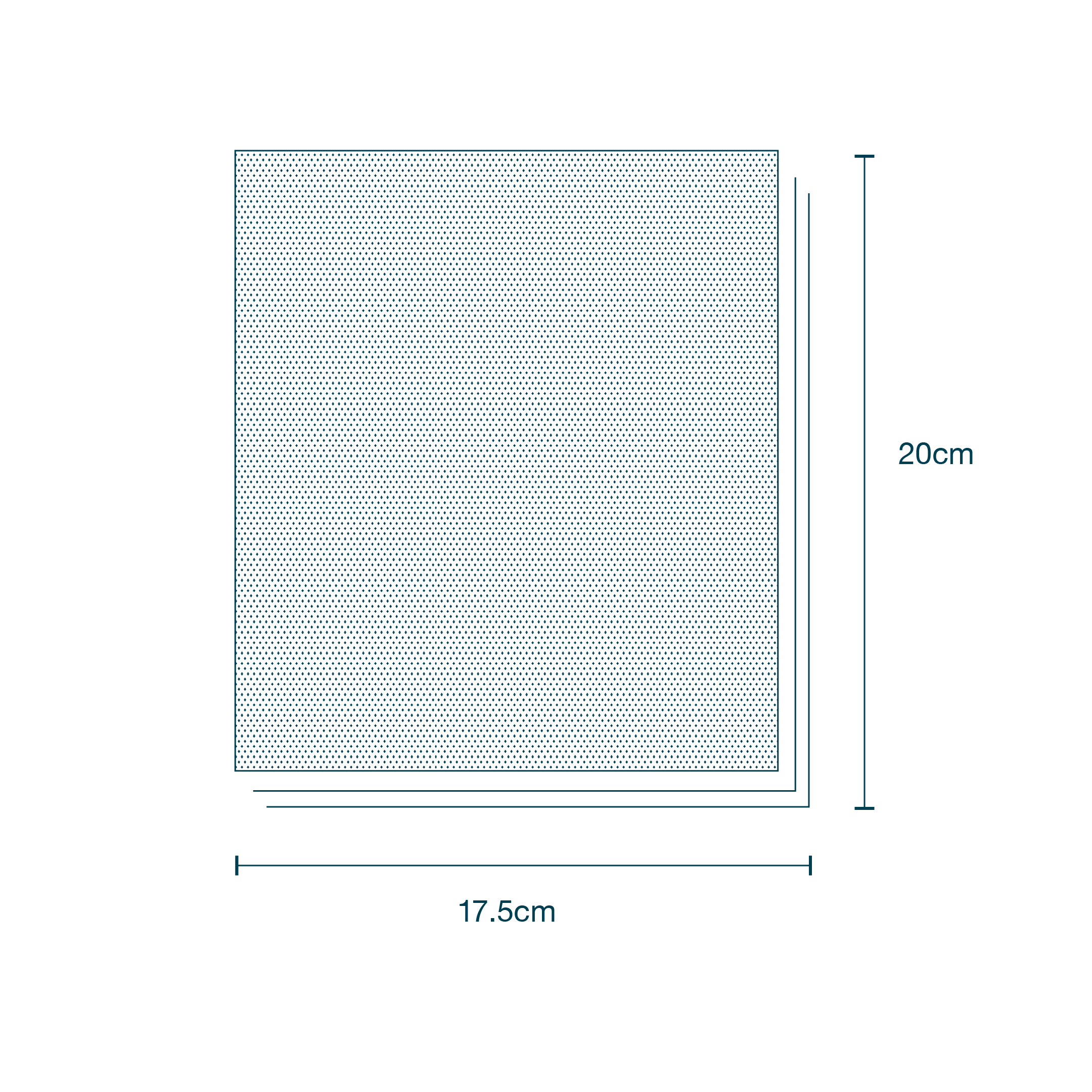 ¾ Patient Drape with Adhesive (100 x 150cm) & U-shape (12 x 11cm) + Tube Holders diagram
