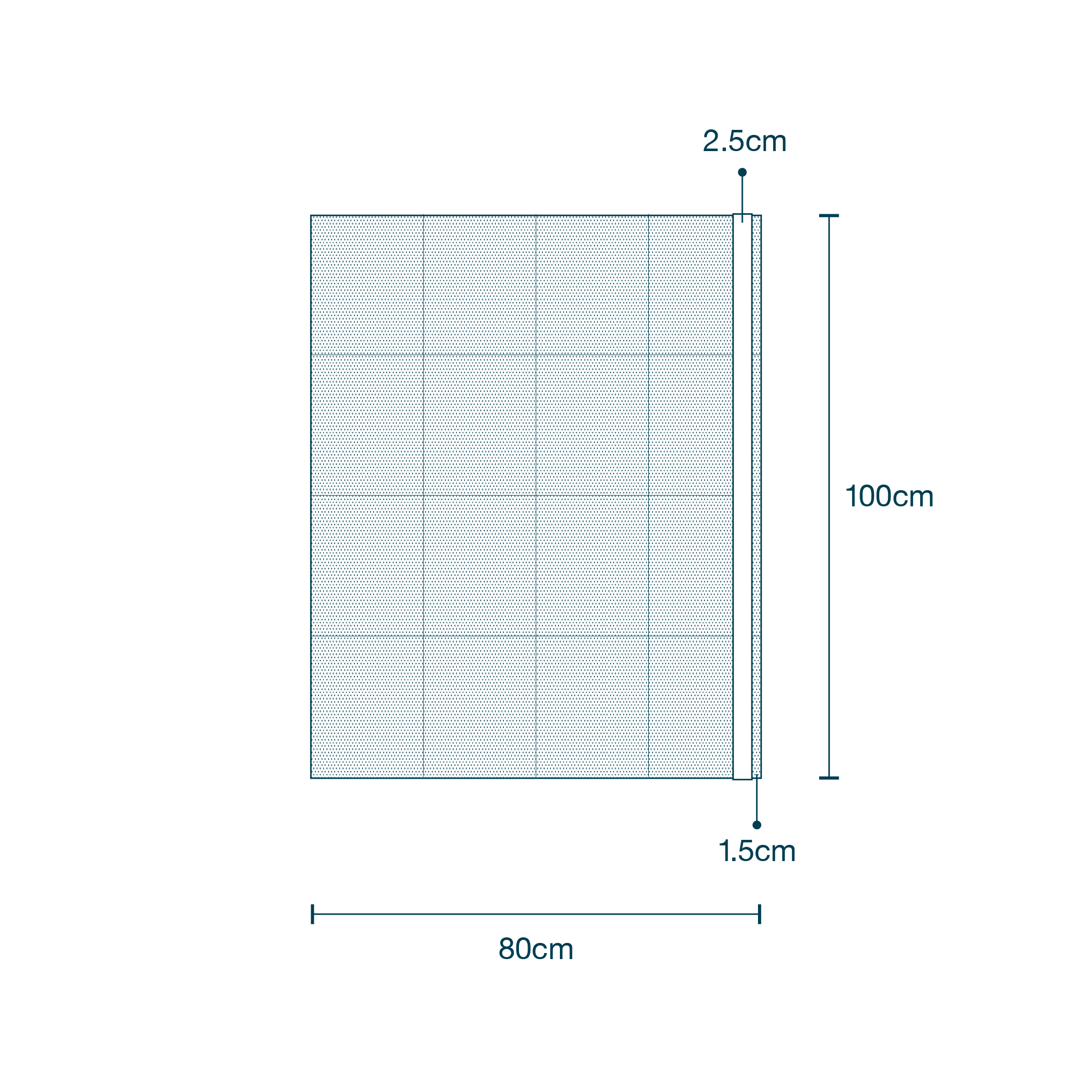 Head Bar Drape with Adhesive (80 x 100cm) diagram
