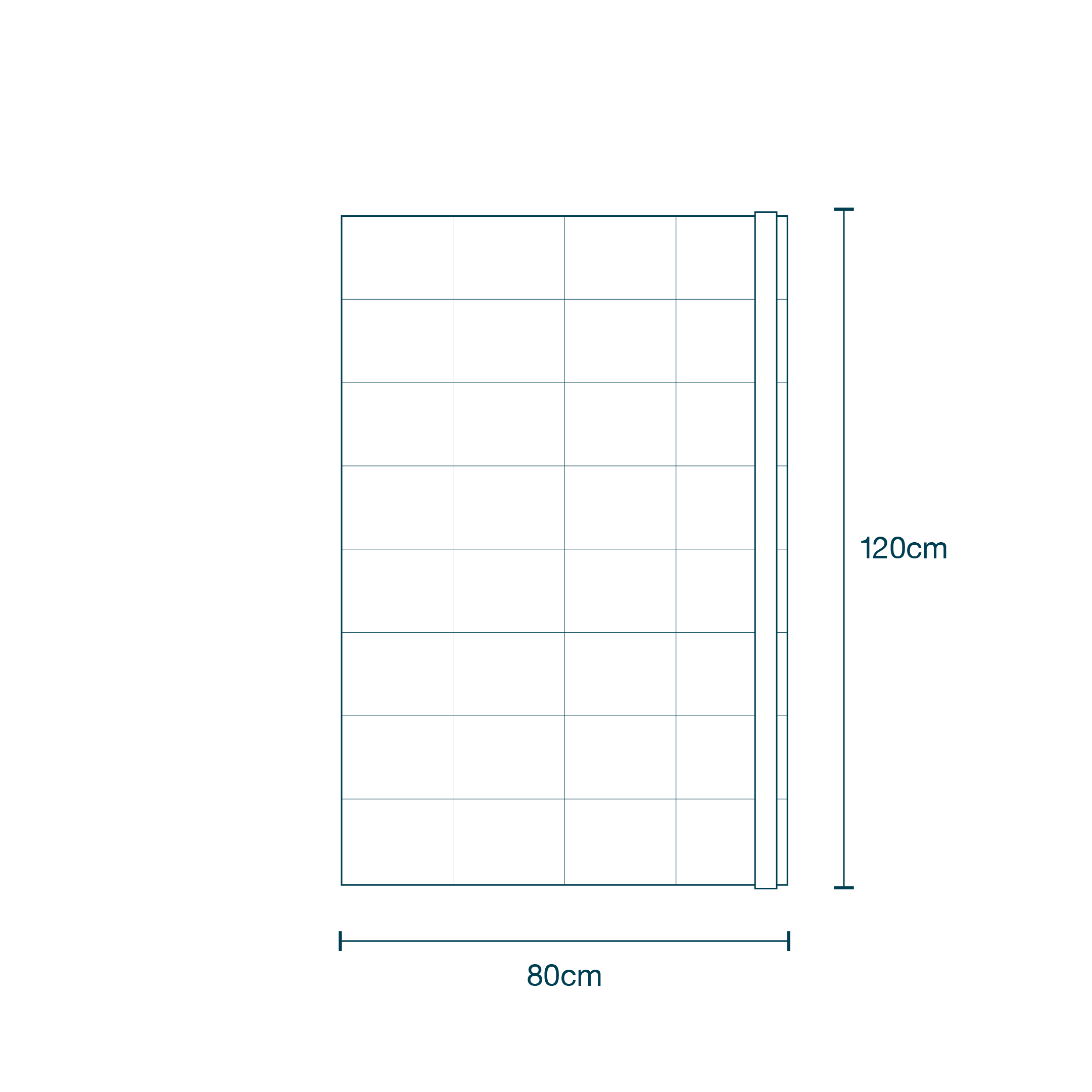 Clear Plastic Bracket Table Drape with Adhesive Strip (120 x 80cm) diagram