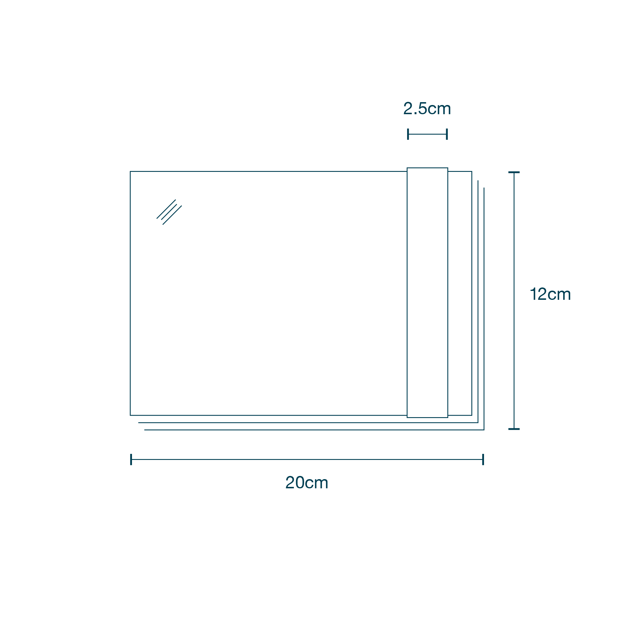 Clear Plastic Bracket Table Drape with Adhesive Strip (120 x 80cm) diagram