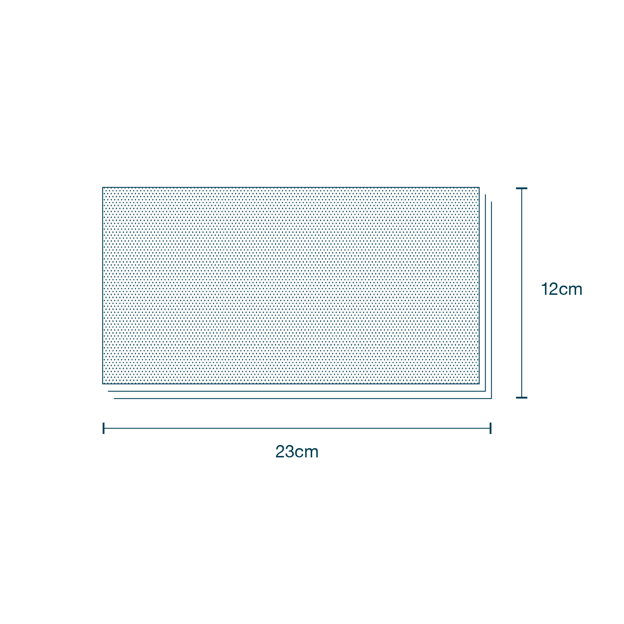 Surgical Drape SMS (90 x 90cm) with Fenestration (13 x 13cm) diagram