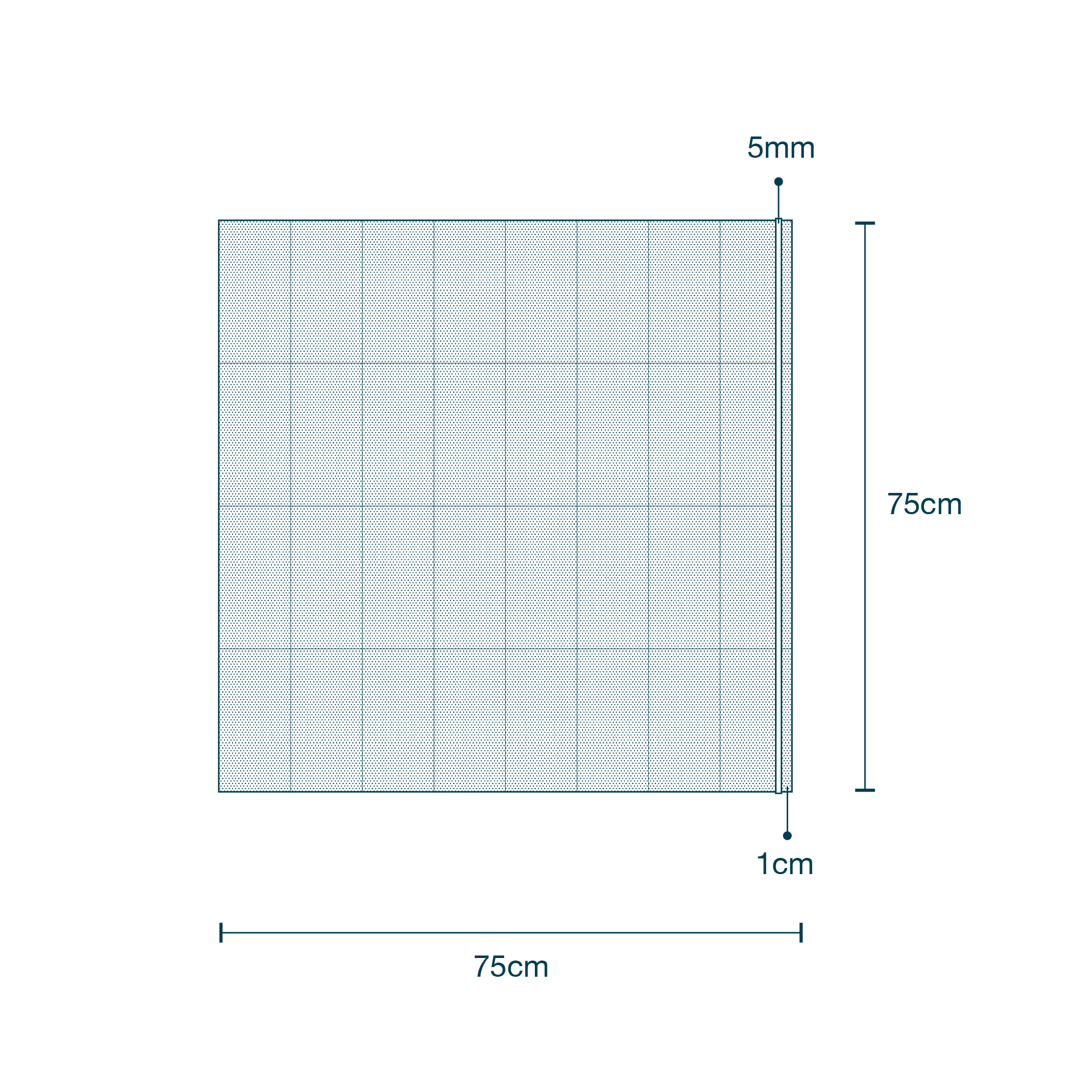 Surgical Drape Impervious with Adhesive (75 x 75cm) diagram