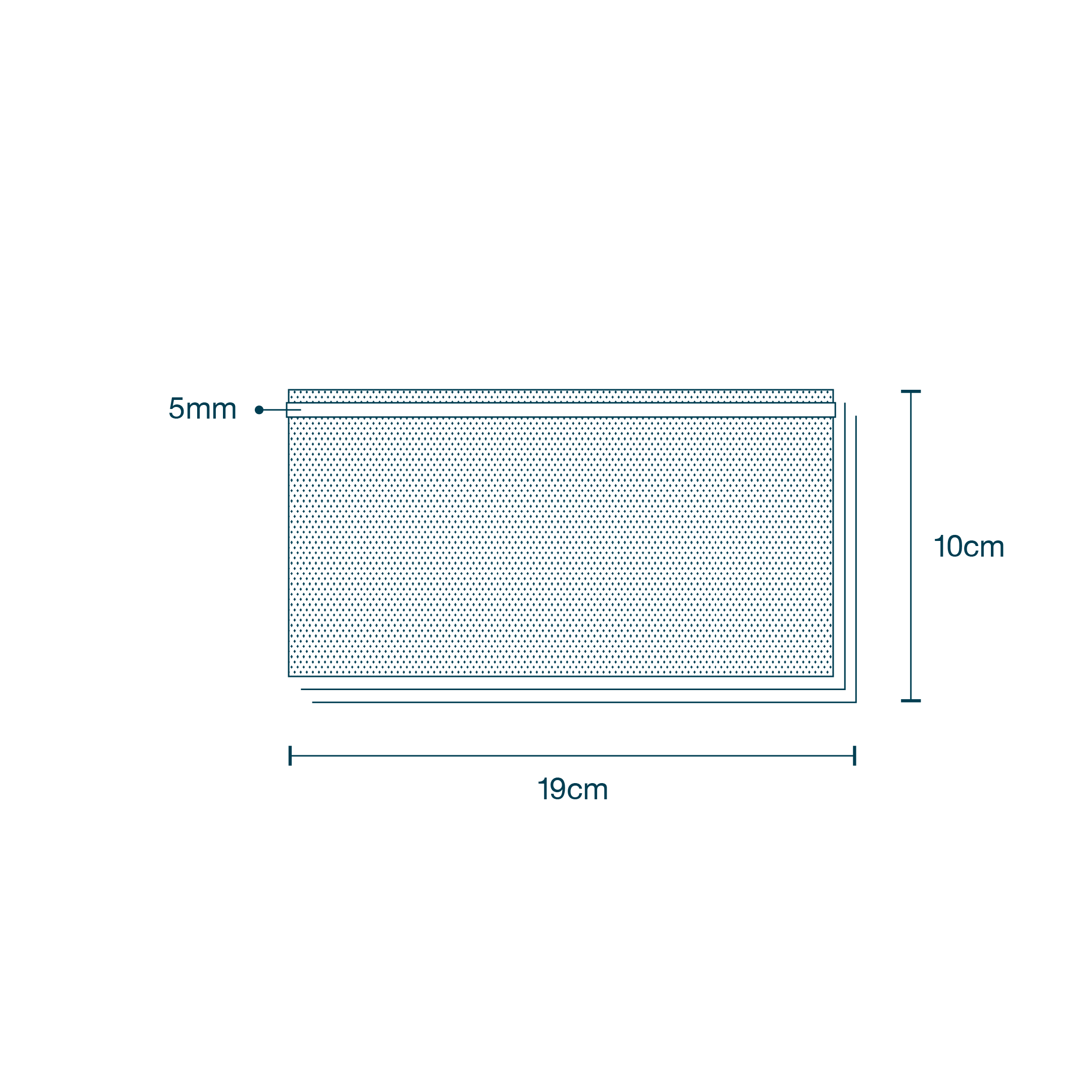 Surgical Drape Impervious with Adhesive (75 x 75cm) diagram