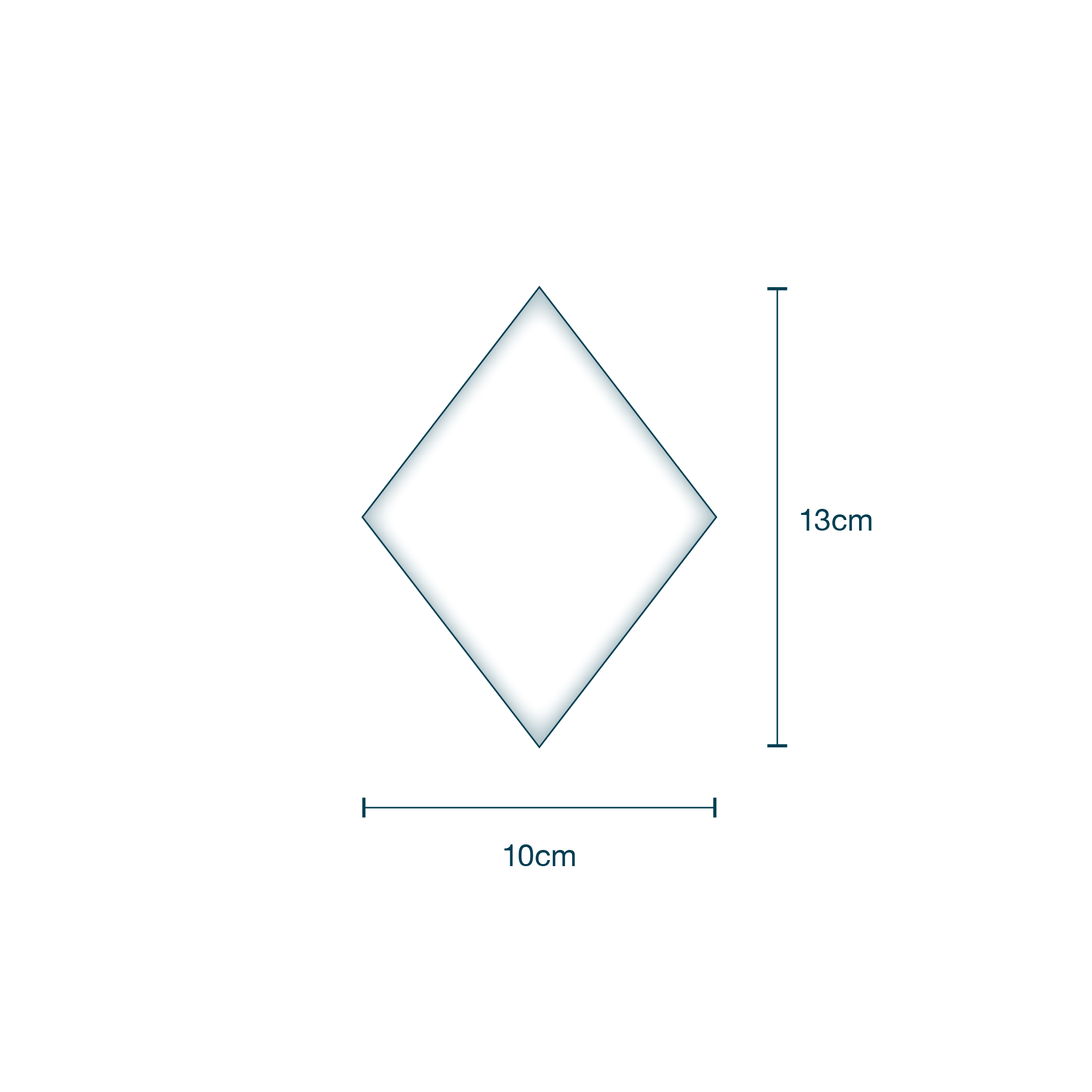 Surgical Drape SMS (130 x 200cm) with Diamond Fenestration (13 x 10cm) diagram
