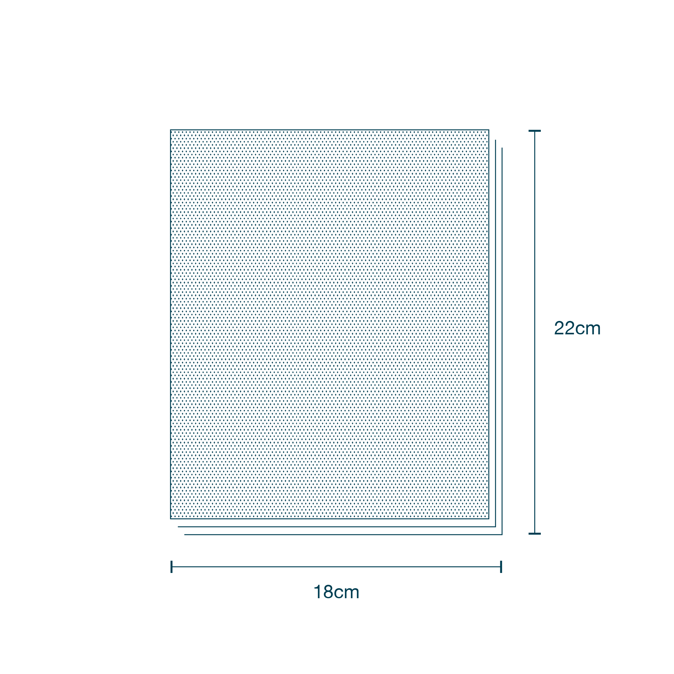 Surgical Drape SMS (130 x 200cm) with Diamond Fenestration (13 x 10cm) diagram