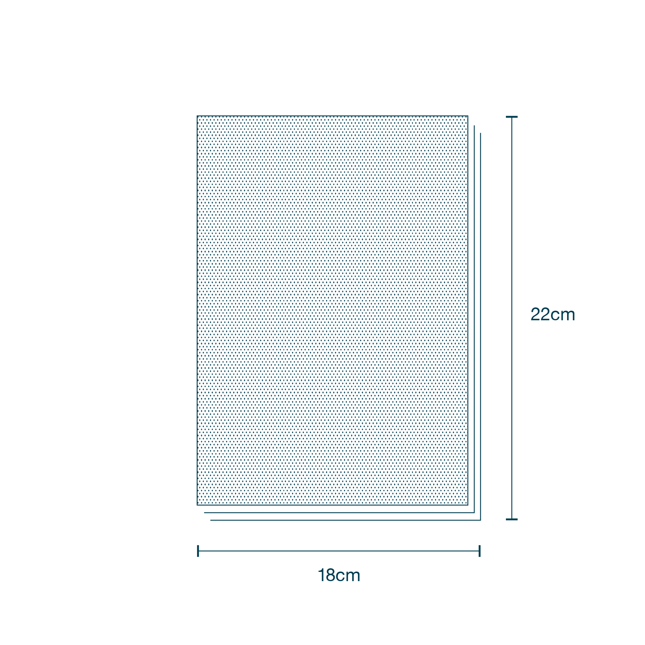 Surgical Drape SMS (130 x 200cm) with Adhesive Diamond Fenestration (13 x 10cm) diagram