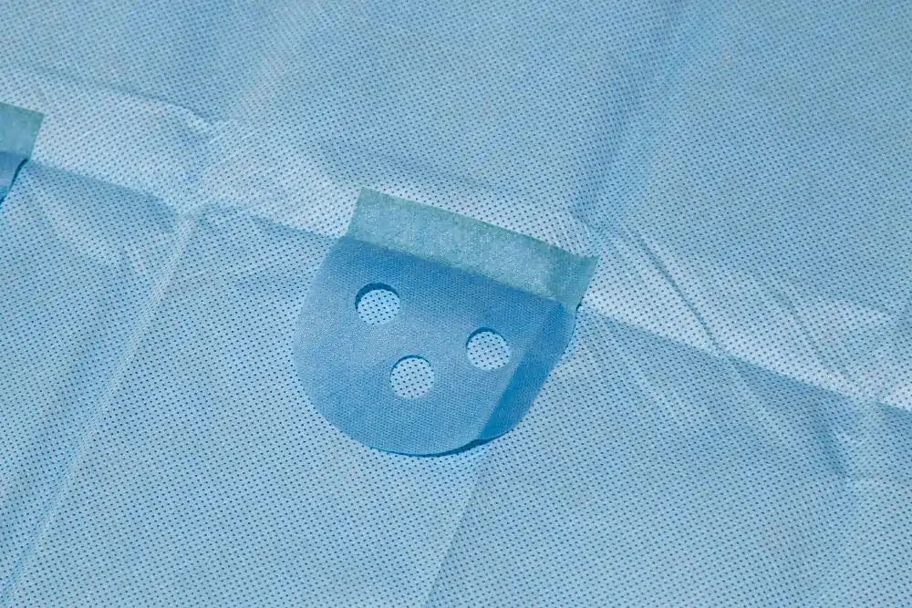 Surgical Drape SMS (130 x 200cm) with Adhesive Diamond Fenestration (13 x 10cm)